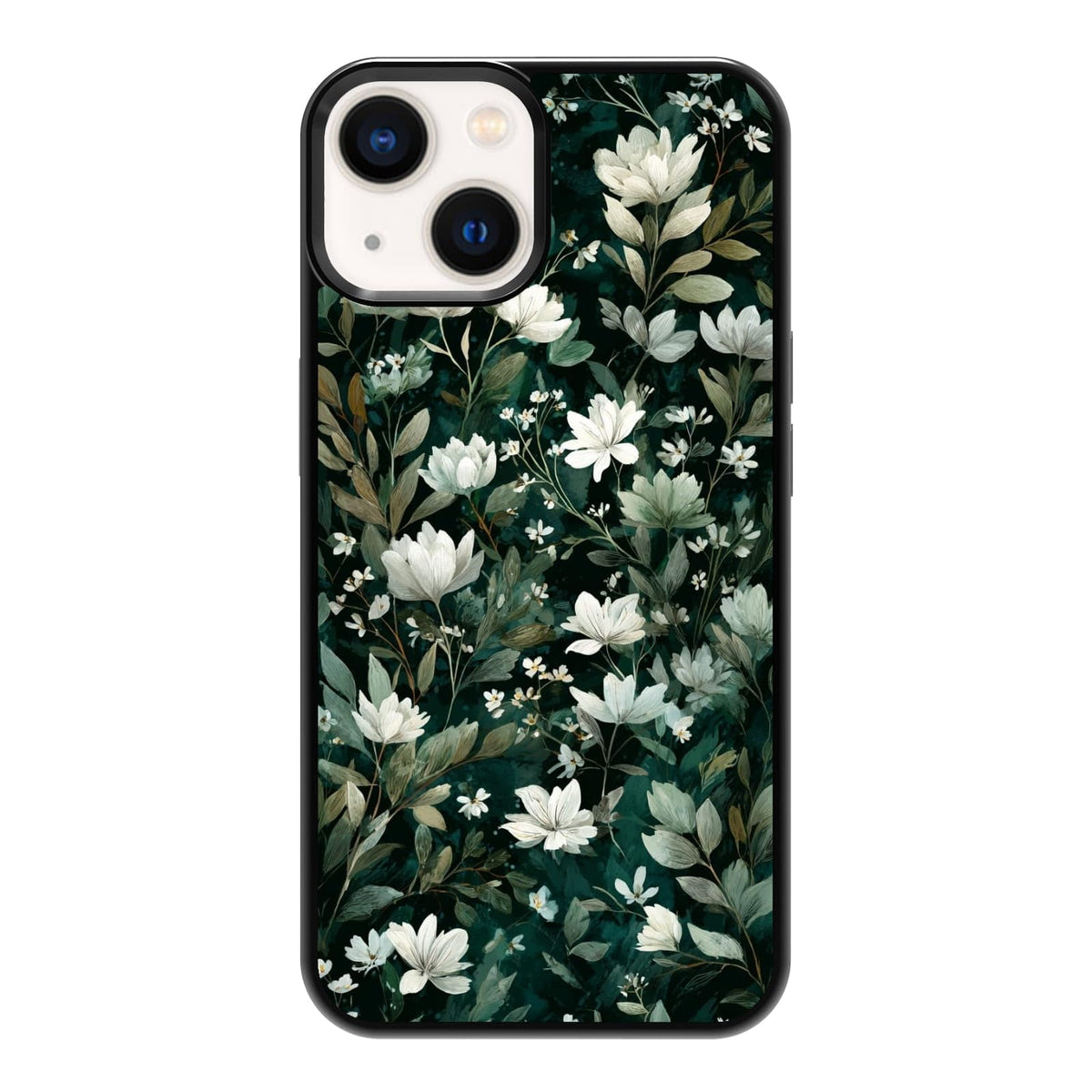 Lush Garden Wildflower Field Green Botanical Nature Aesthetic Phone Case, Shockproof Protective Cover for iPhone 11 12 13 14 15 16 17 Pro Max Plus Mini XR 7 8 SE