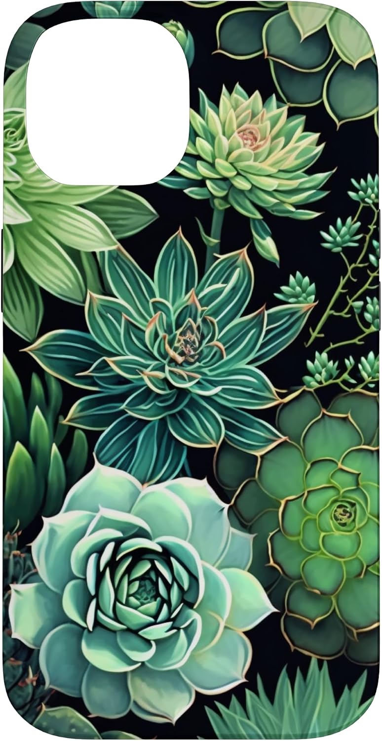 Succulent Plant Botanical Green Floral Pattern Flower Cactus Case for iPhone Air
