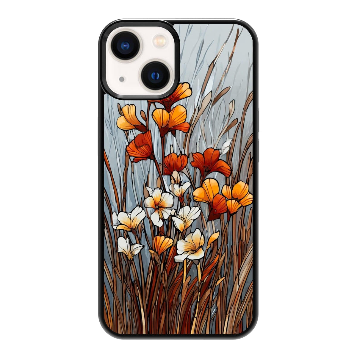 Nature Stained Glass Green Forest Tree Sunlight Phone Case, Shockproof Protective Cover for iPhone 11 12 13 14 15 16 17 Pro Max Plus Mini XR 7 8 SE
