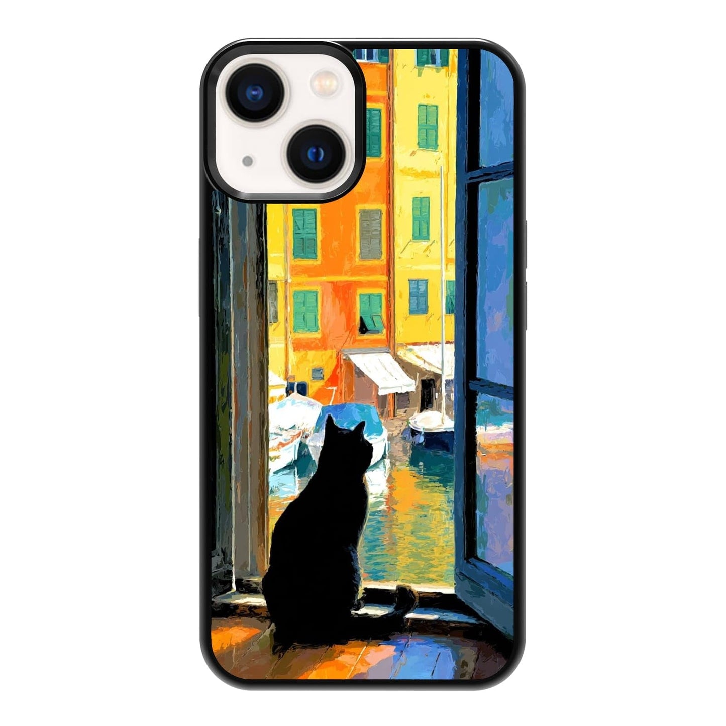 Plant Lover Black Cat Houseplants Indoor Garden Aesthetic Phone Case, Shockproof Protective Cover for iPhone 11 12 13 14 15 16 17 Pro Max Plus Mini XR 7 8 SE