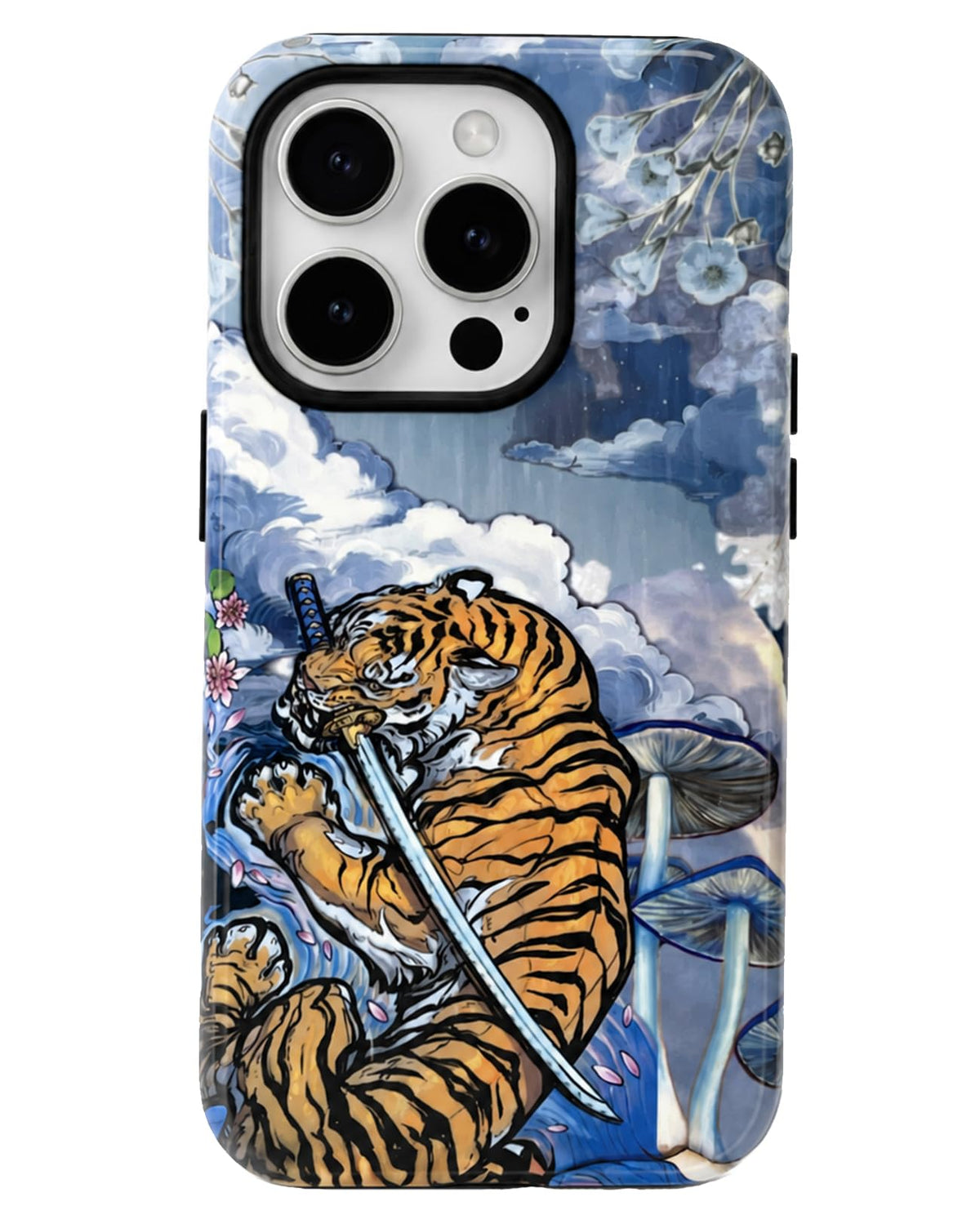 for iPhone 17 Pro Case Cute Retro Chinese-Style Tiger Phone Case Made of Hard PC Material, It Provides Full Protection with A Glossy Finish for Women (Green, iPhone 17 Pro)