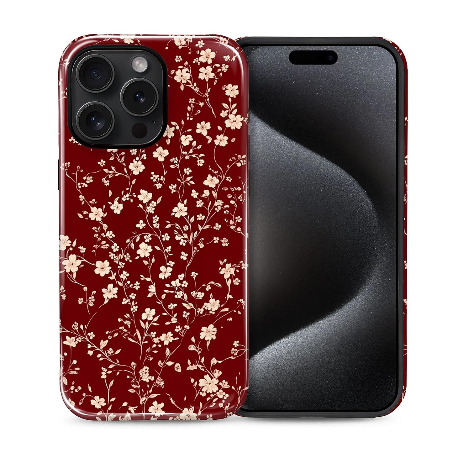 Compatible with iPhone 13 14 Case, Hybrid 2-Layer Case Shockproof Anti-Scratch for Girl Women Boy Men, Plant Collection for iPhone 13 14