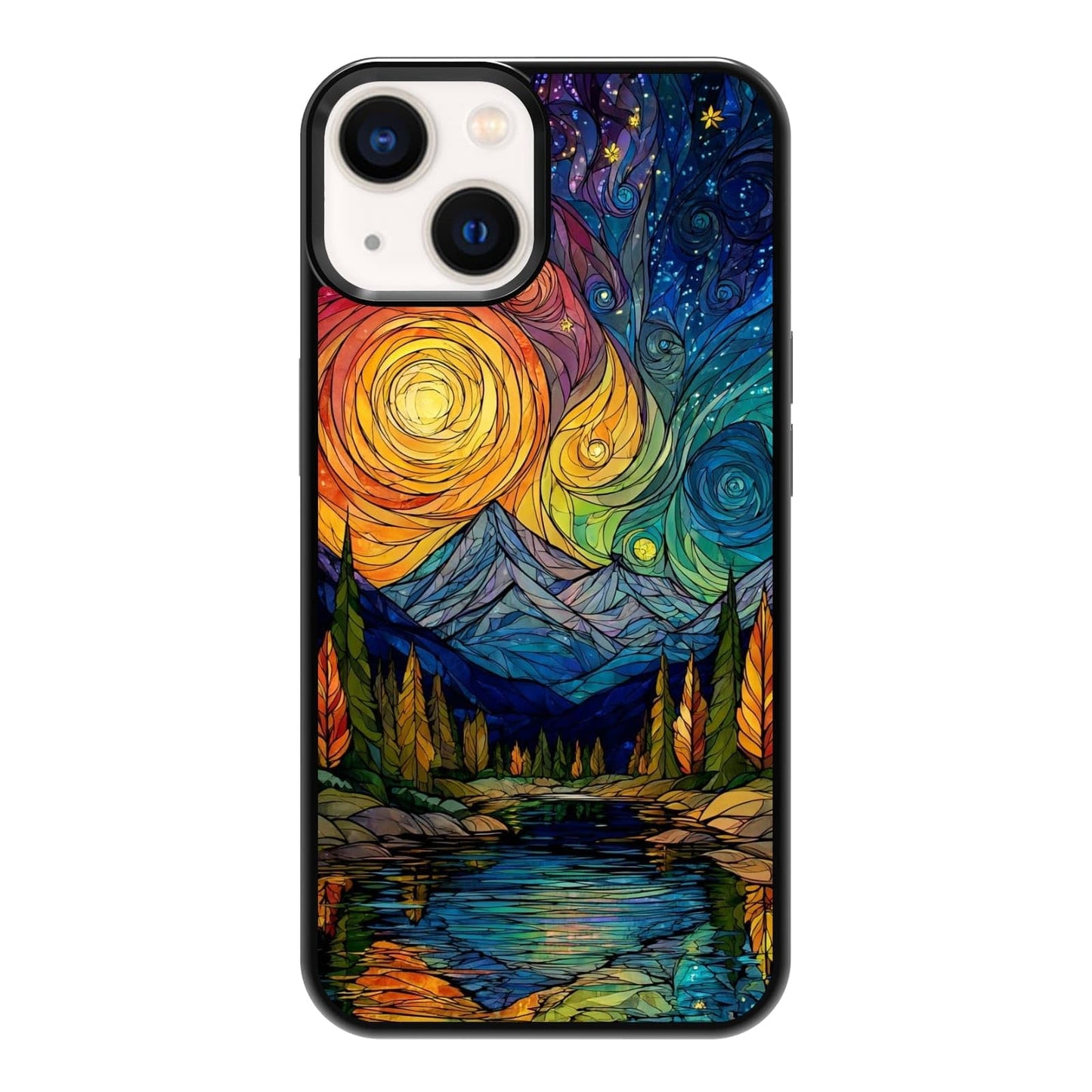 Four Seasons Tree of Life Watercolor Nature Phone Case, Shockproof Protective Cover for iPhone 11 12 13 14 15 16 17 Pro Max Plus Mini XR 7 8 SE