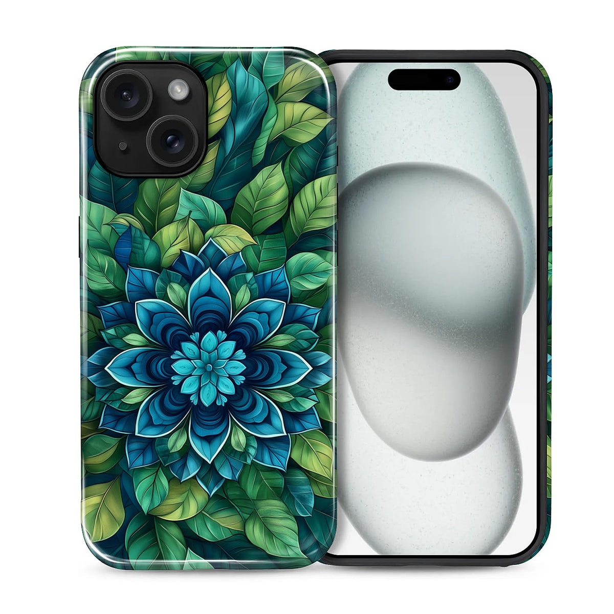 Compatible with iPhone 13 14 Case, Hybrid 2-Layer Case Shockproof Anti-Scratch for Girl Women Boy Men, Plant Collection for iPhone 13 14