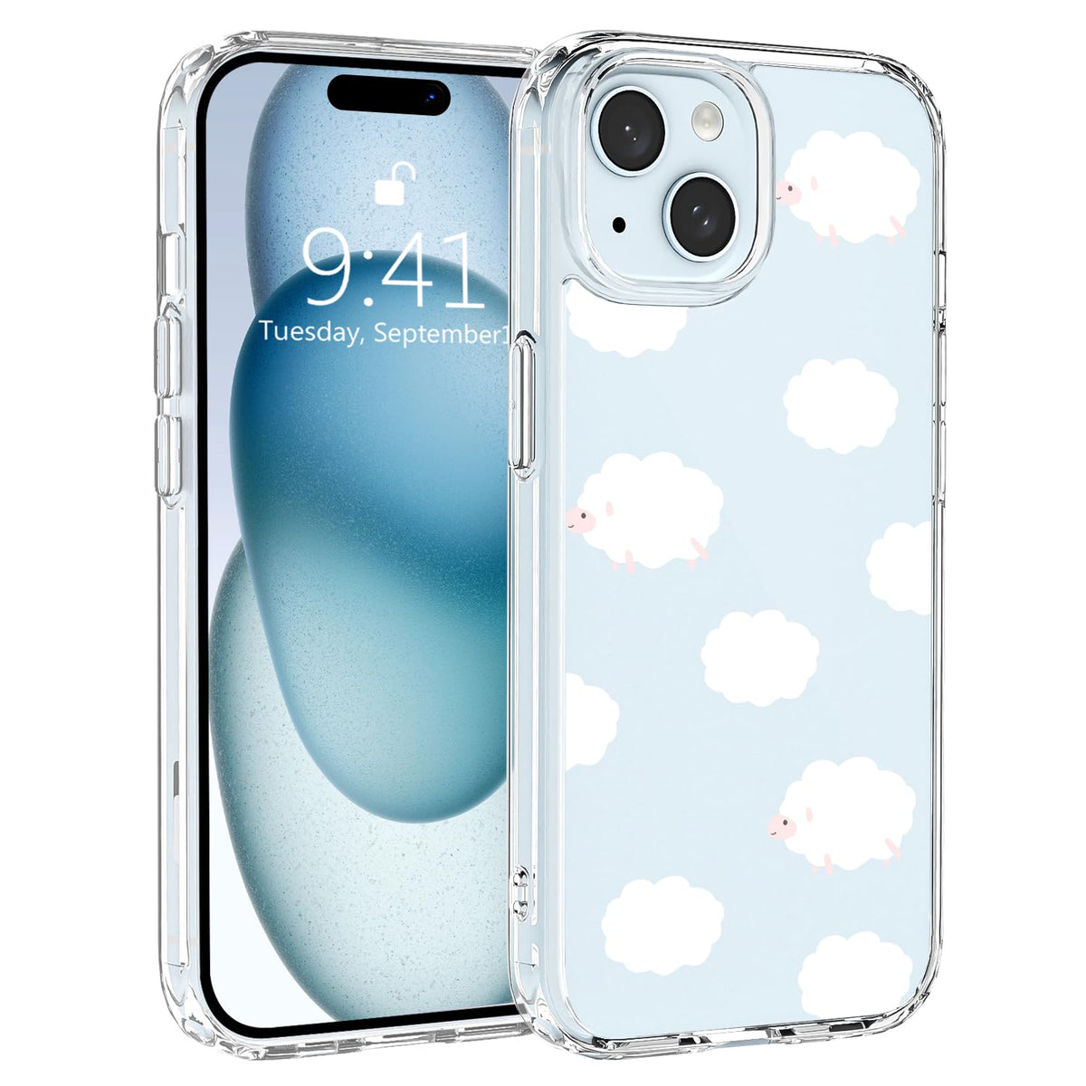 JOYLAND Funny Goose Case for iPhone 15 Cartoon Animal Cute Design Clear Cell Phone Case Acrylic Hard Back Slim Cover Shockproof Protective Cover for iPhone 15 6.1 Inch