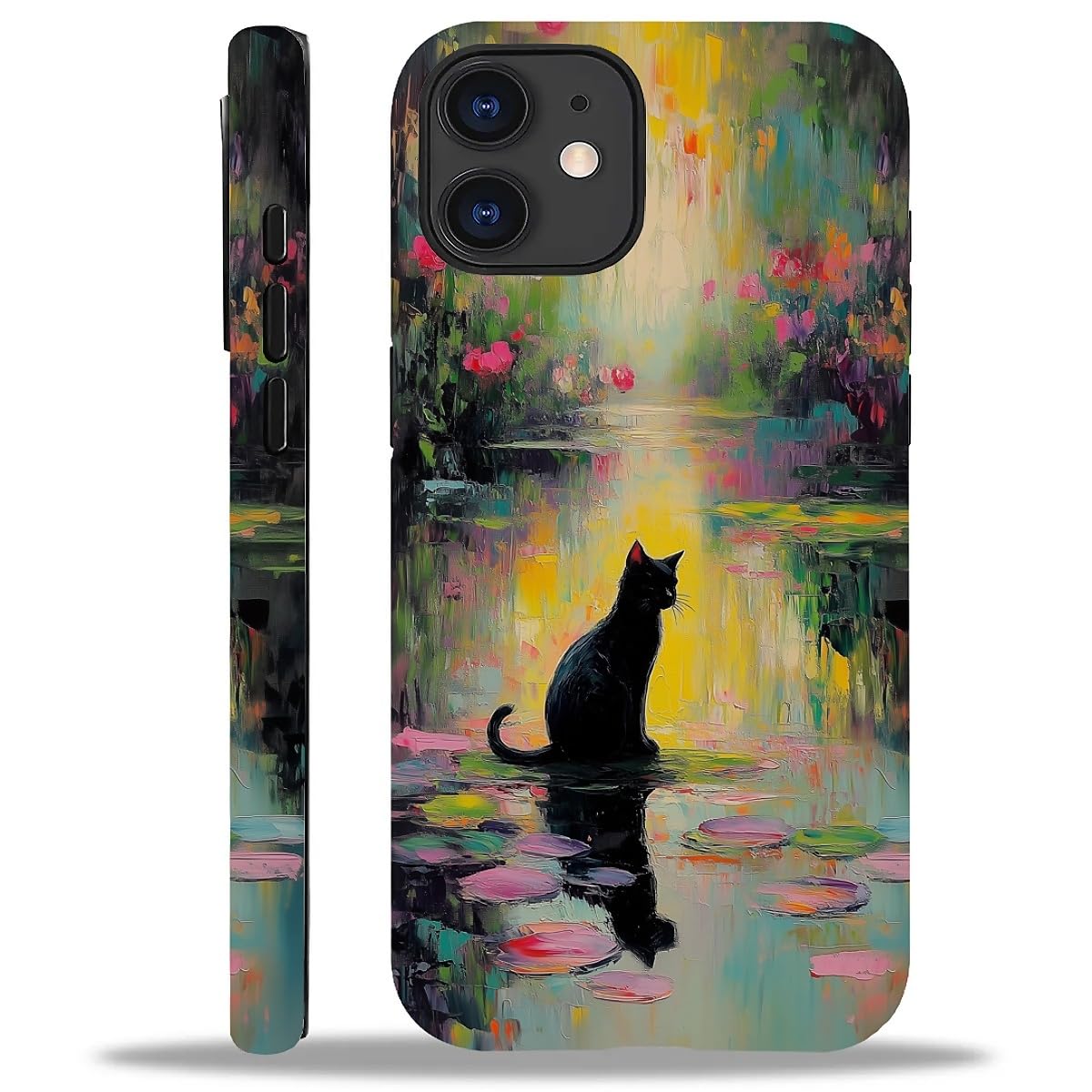 Case for iPhone 16 Pro Max,Aesthetic Frog Pond Splice Exquisitely Pattern Double Protective Phone Cover Cases Soft Silicone for iPhone 16 Pro Max