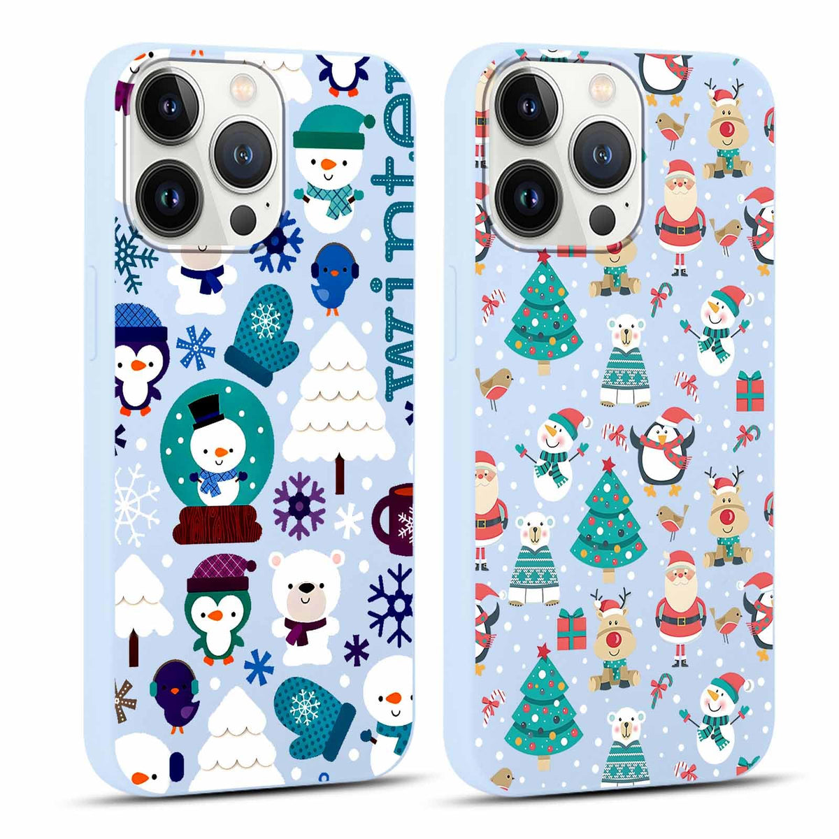 2 Pack Merry Christmas Phone Case for iPhone 16 6.1", Cute Xmas Christmas Tree Pattern Case with Candy Design Christmas Decorations Gifts Shockproof Soft Silicone Cover for Girl Women