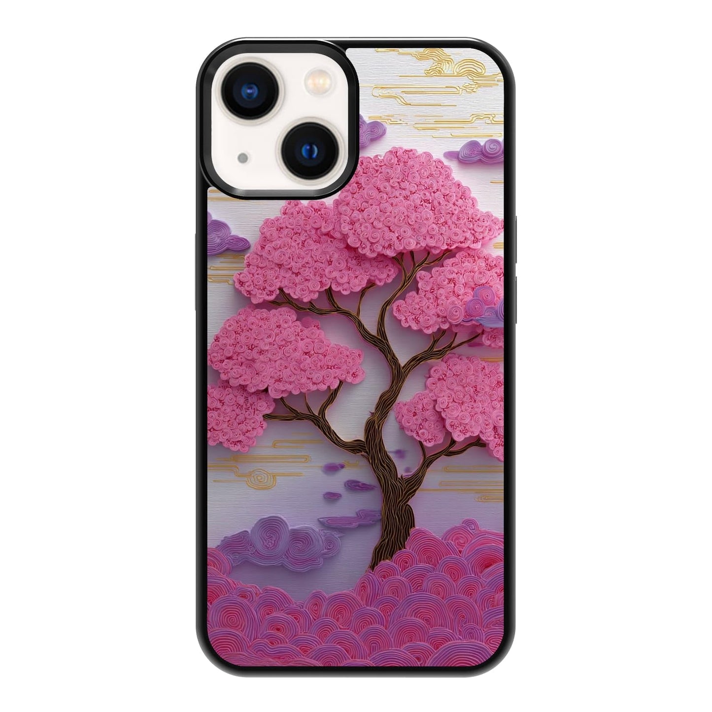 Elegant Forest Green Botanical Leaf and Plant Illustration Phone Case, Shockproof Protective Cover for iPhone 11 12 13 14 15 16 17 Pro Max Plus Mini XR 7 8 SE