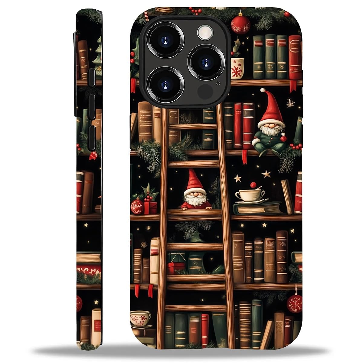 Case Compatible with iPhone 16,Christmas Decorations-Santa Claus Hybrid 2-Layer Hard Shell+Silicone Double Protective Scratch-Resistant Shockproof Case for iPhone 16
