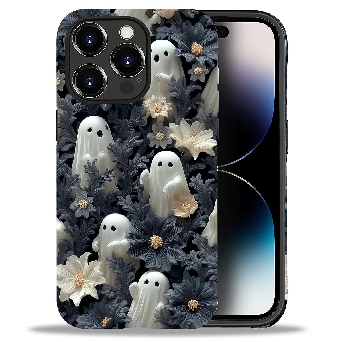 Case for iPhone 17,Drop Protection Hybrid 2-Layer Hard Phone Cover-Vintage Christmas Stamps Collage