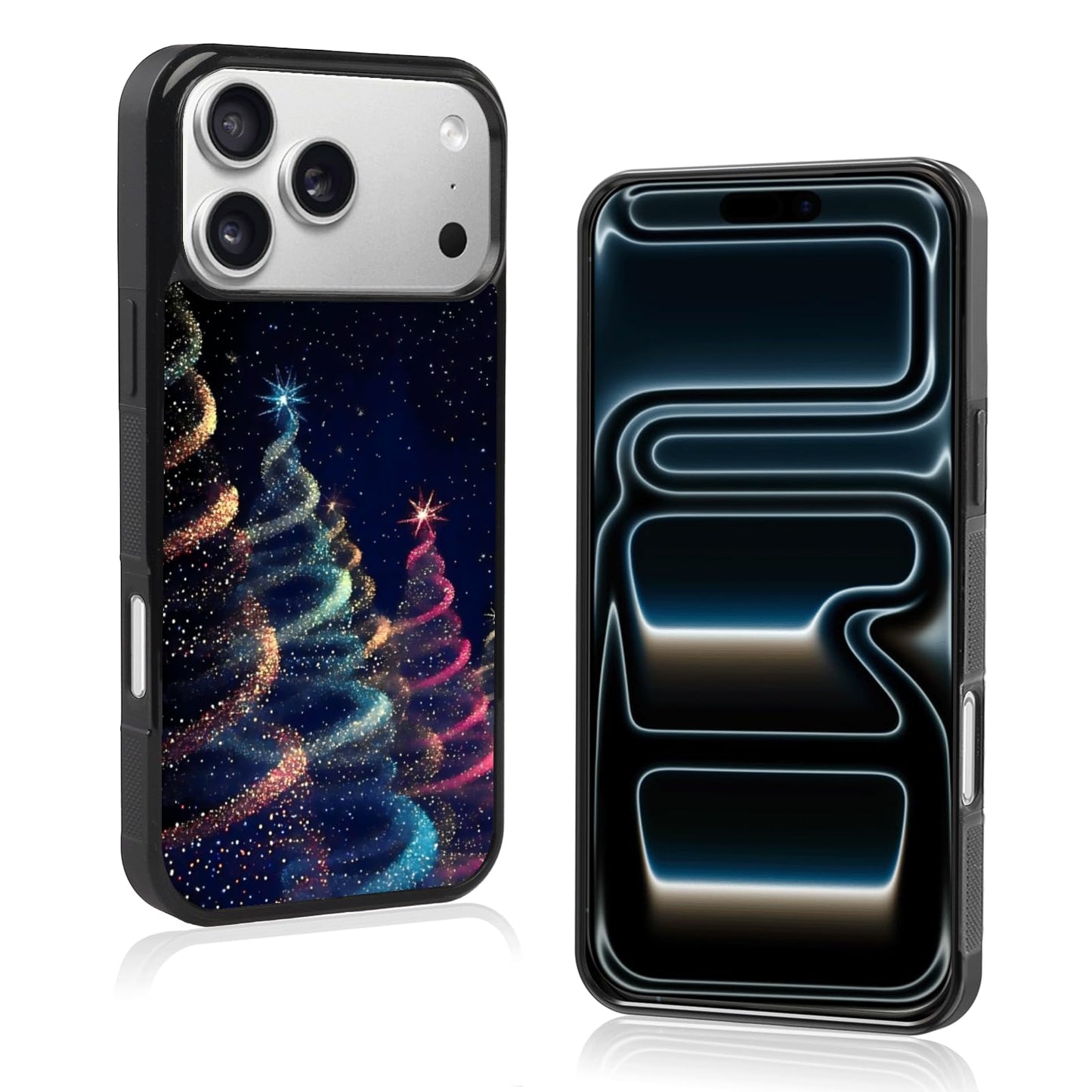 Cute Christmas Tree Bow Phone Case: Kawaii Winter Non-Slip Design Compatible with iPhone 13./14 Case for Women & Girl（14）