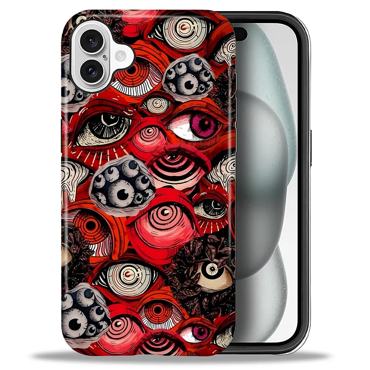 for iPhone 17 Pro Max Case,Hybrid 2-Layer Hard Shell + Silicone Protective Case -Resistant Shockproof- Ally's Dog's Cute College Summer Flower Collage