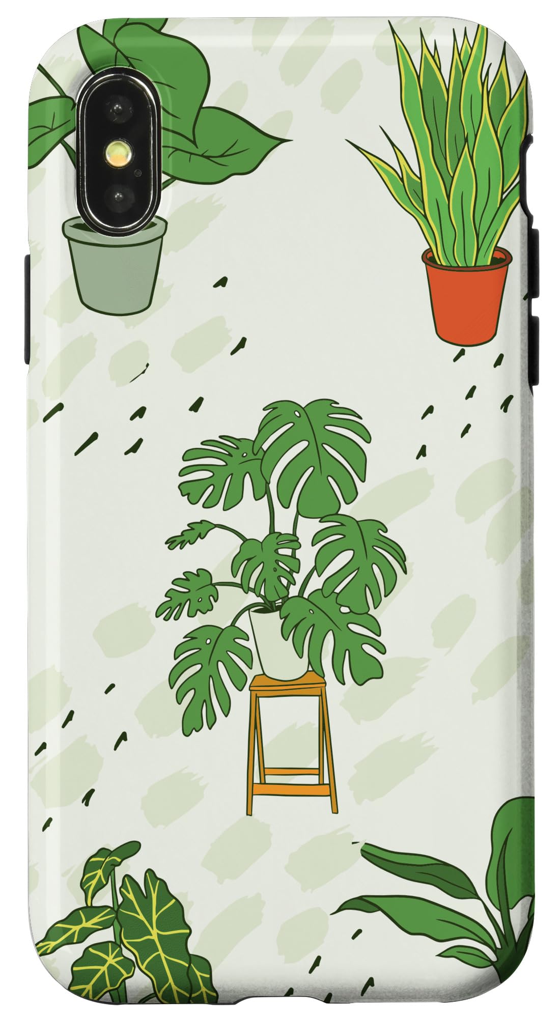 Monstera plant Houseplant Illustrations | Boho Nature Leaf Case for iPhone 15