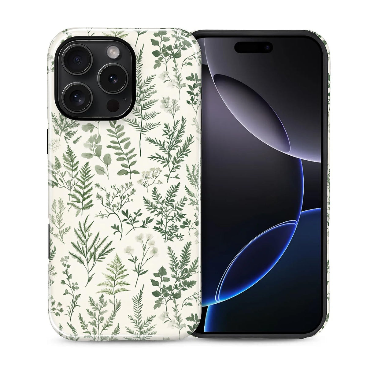 Compatible with iPhone 13 14 Case, Hybrid 2-Layer Case Shockproof Anti-Scratch for Girl Women Boy Men, Plant Collection for iPhone 13 14