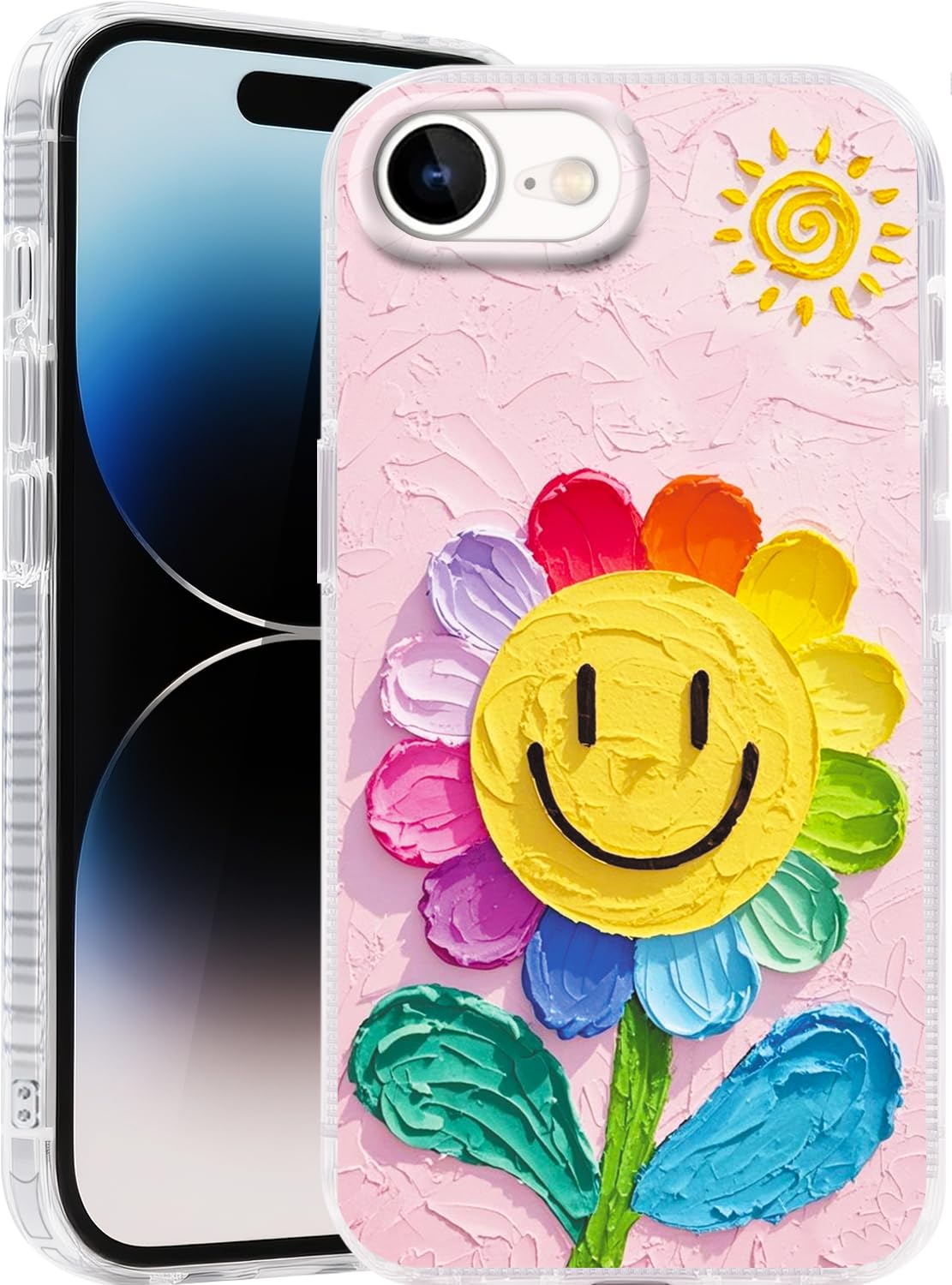 Compatible with iPhone 17 Case,with [Soft Slim][Camera Protection] Cute Fishing Cats Shiny Aesthetic Phone Cover Anti-Yellowing Shockproof Protective Cover for Women Girl