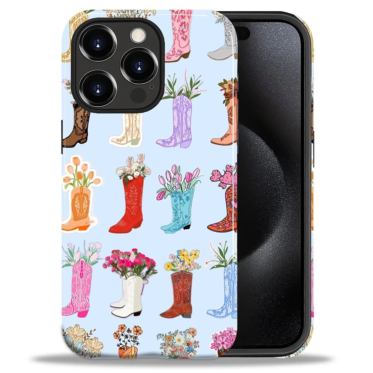 DAIZAG Case for iPhone 13 iPhone 14, Christmas Coffee Snowflake Cane Full-Body Design Hybrid Dual Protection Soft TPU + Hard PC, Shockproof Scratch-Resistant Protective Cover Phone Case for Men Women