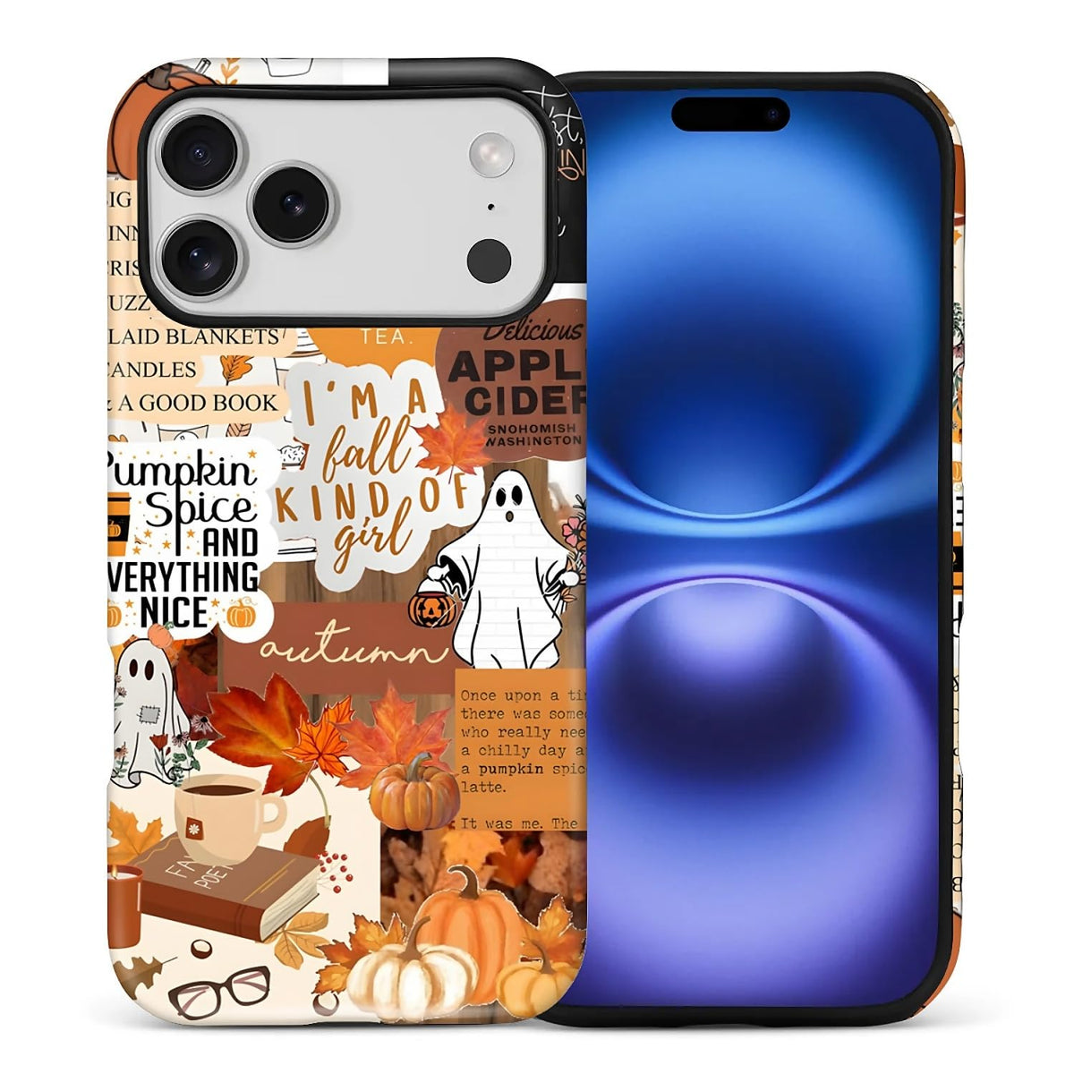 Case for iPhone 17,Drop Protection Hybrid 2-Layer Hard Phone Cover-Vintage Christmas Stamps Collage