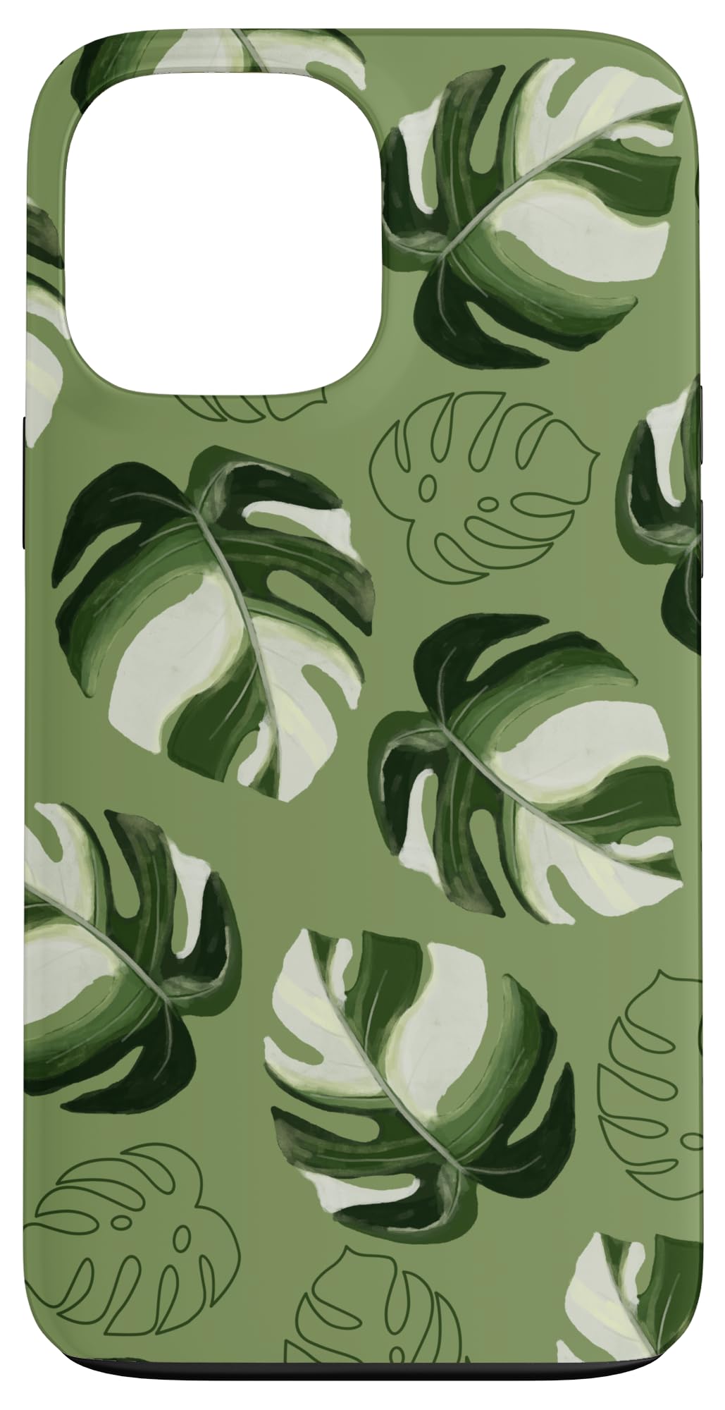 Monstera Deliciosa Leaves Plant Leaf Botanical Nature Case for iPhone 15