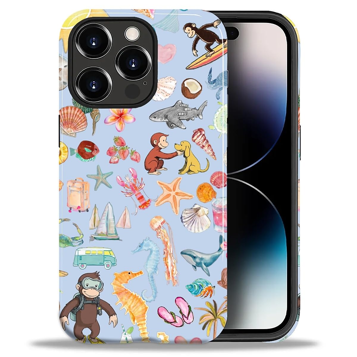 CARLOCA Case for iPhone 16 Pro,Vintage Cat Animal Pet Lover Collage Design Hybrid Dual Protection Soft TPU + Hard PC, Shockproof & Anti-Scratch Cover Men Women Stylish Protective Phone Case
