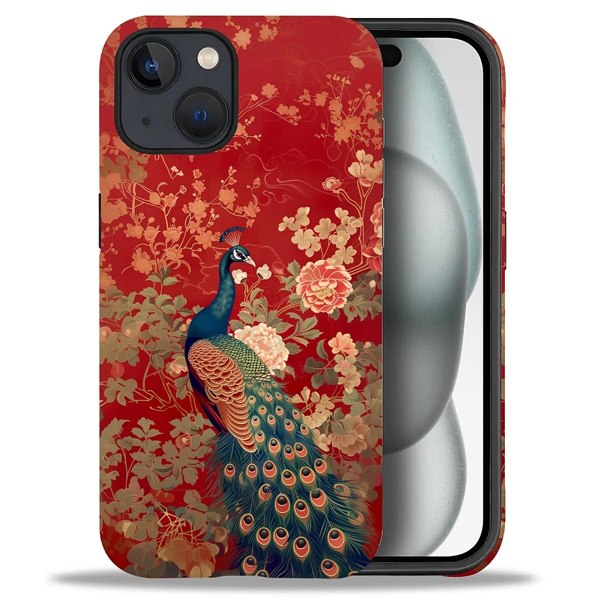 DAIZAG Phone Case Compatible with iPhone 13/14,Christmas Santa Claus Mixed 2 Layer Soft Silicone+Hard PC Ddouble Protection Ultra-Thin Phone Case for iPhone 13/14