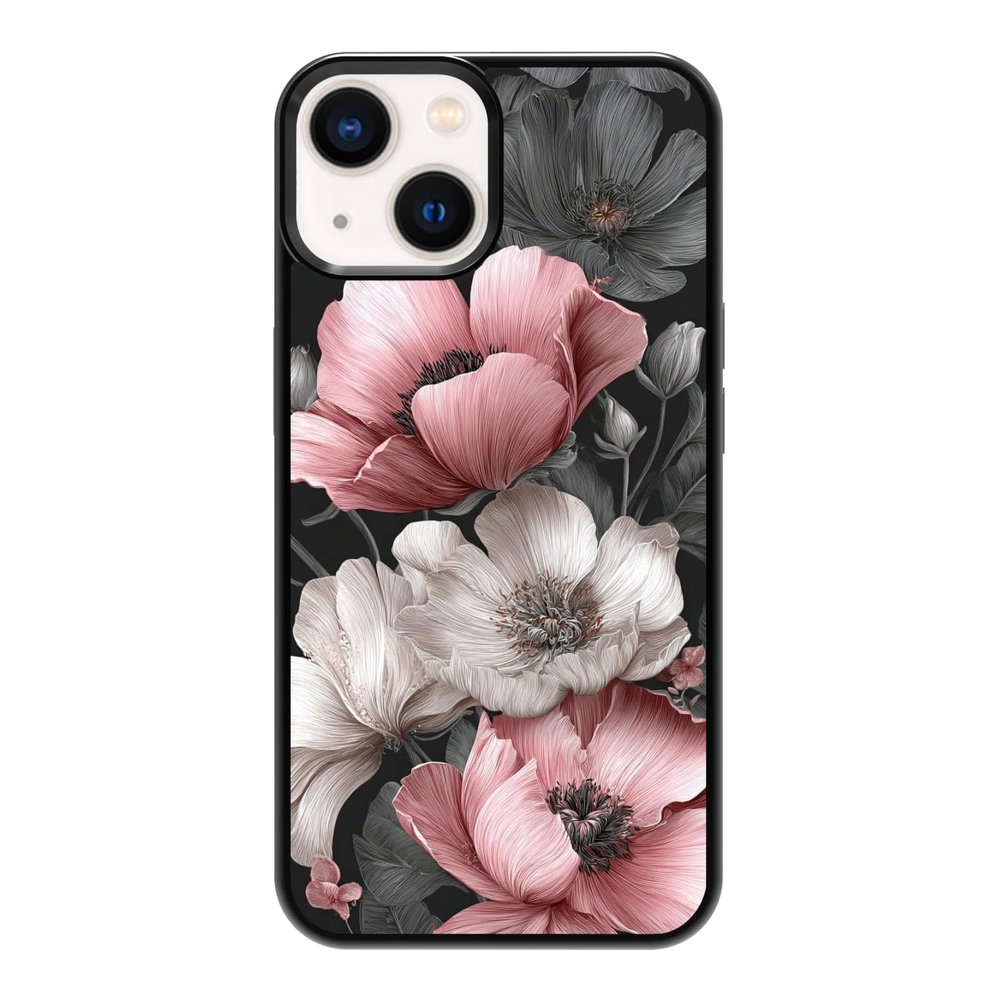 Lush Garden Wildflower Field Green Botanical Nature Aesthetic Phone Case, Shockproof Protective Cover for iPhone 11 12 13 14 15 16 17 Pro Max Plus Mini XR 7 8 SE