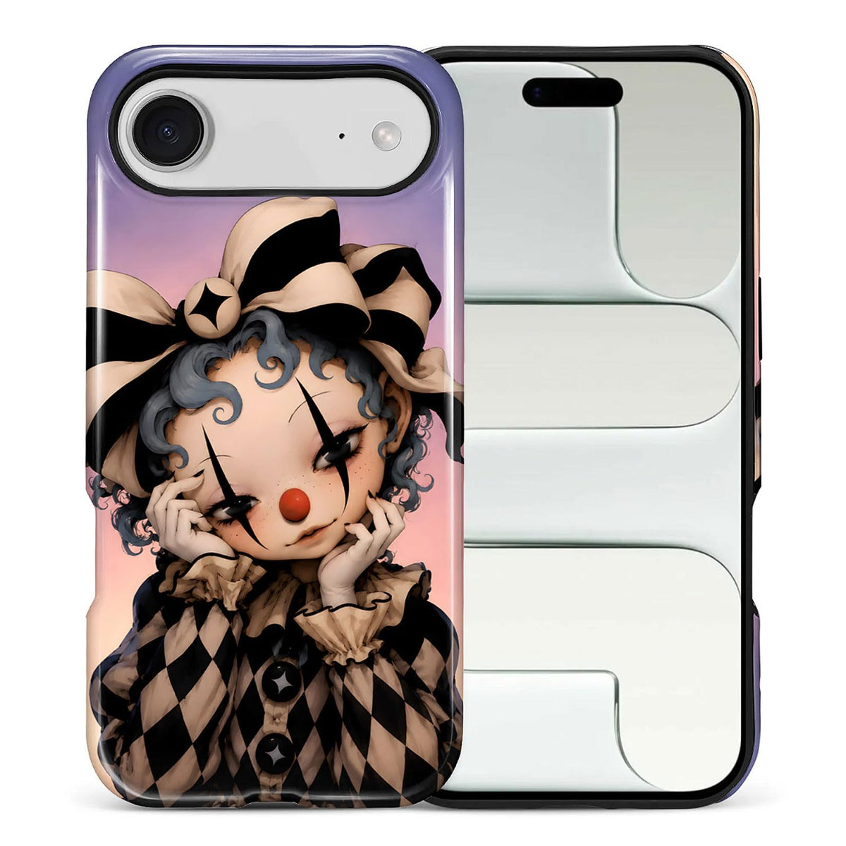 for iPhone 17 Case,Hybrid 2-Layer Hard Shell + Silicone Protective Case -Resistant Shockproof- Ally's Dog's Cute College Summer Flower Collage