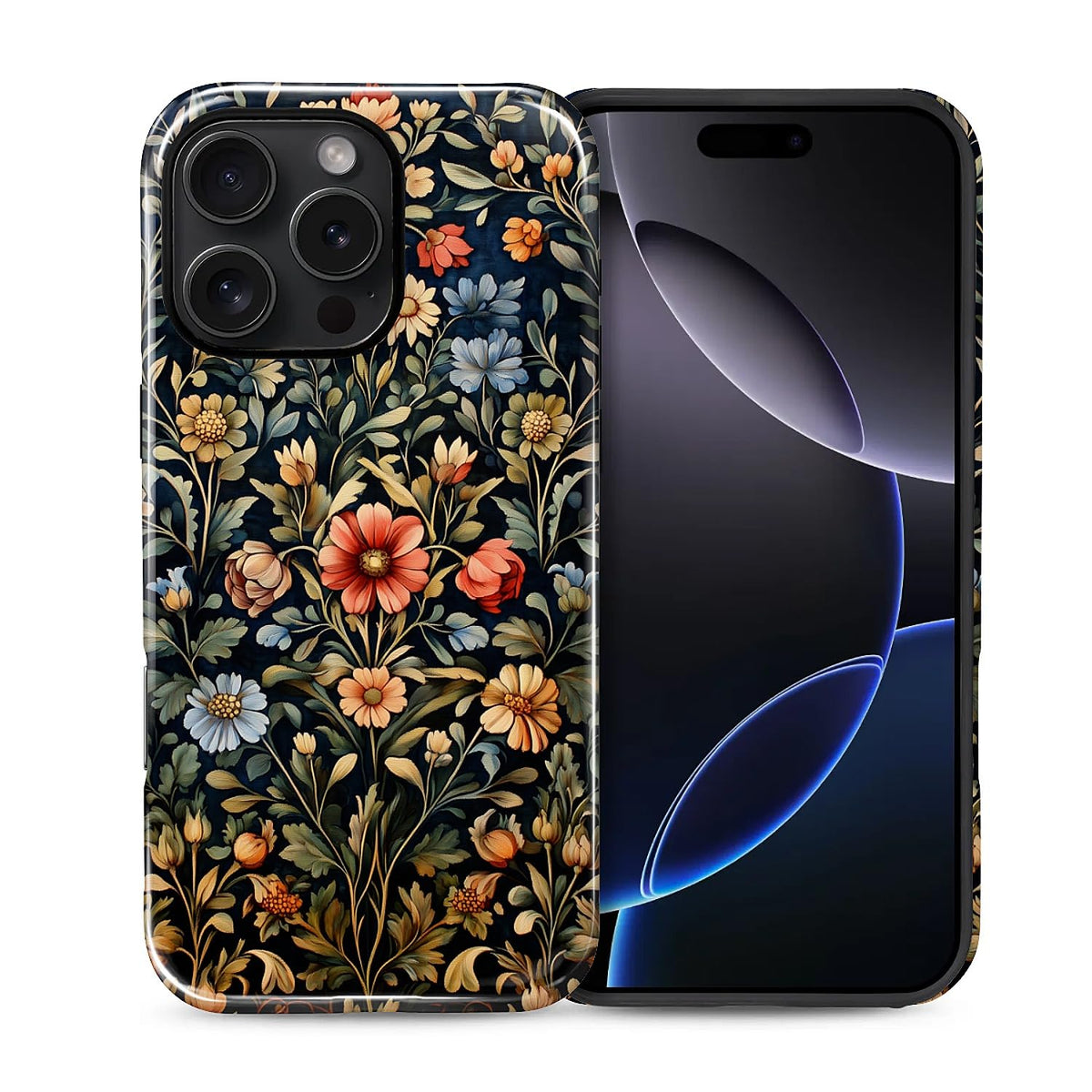 Compatible with iPhone 13 14 Case, Hybrid 2-Layer Case Shockproof Anti-Scratch for Girl Women Boy Men, Plant Collection for iPhone 13 14