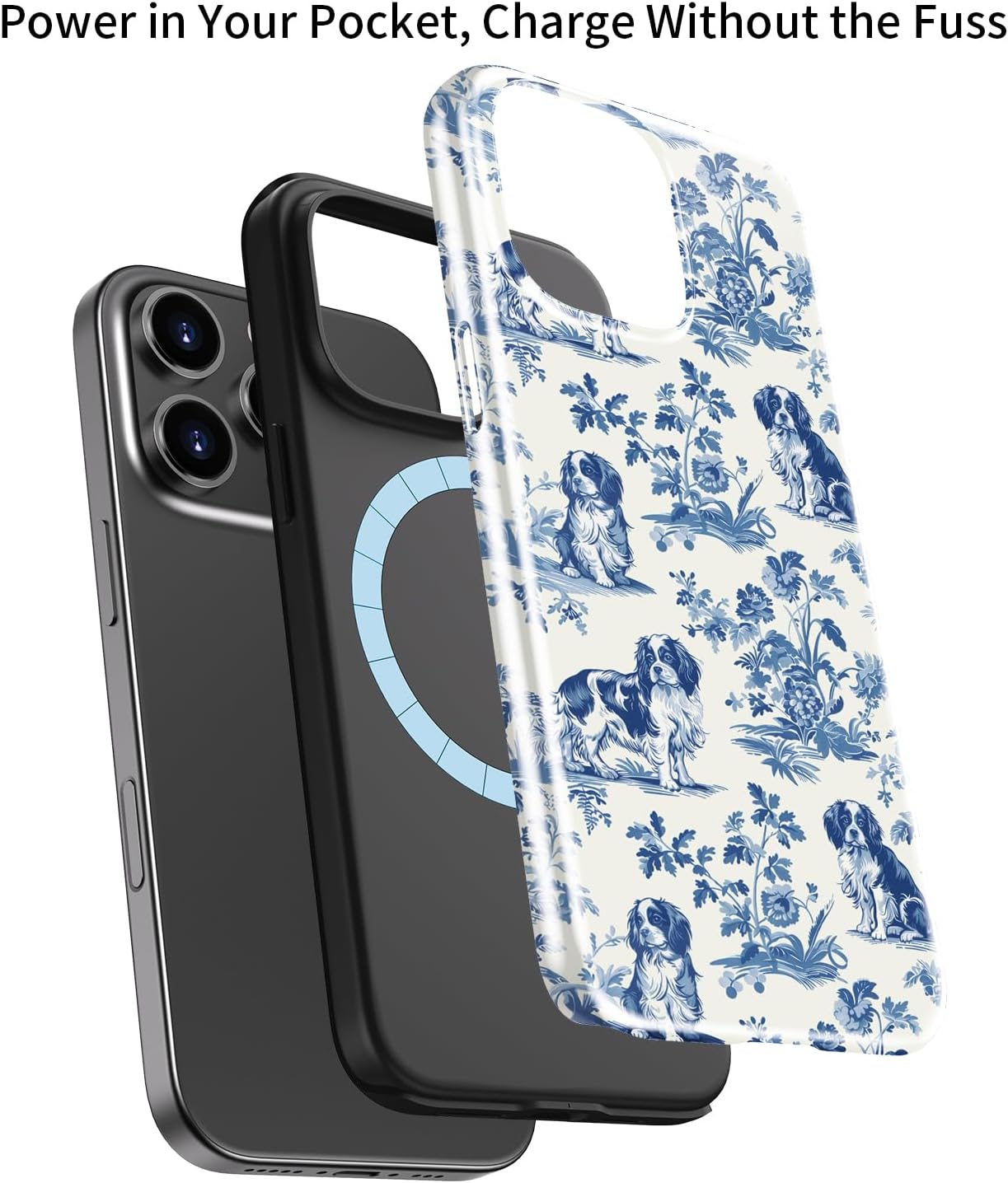 Goodon for iPhone 15 Pro Max Case, Cute Preppy Floral, MagSafe Compatible | Dual-Layer Hard Shell & Silicone, Wireless Charging, Slim Fit Phone Cover with Wildflower Designs for Women Girls