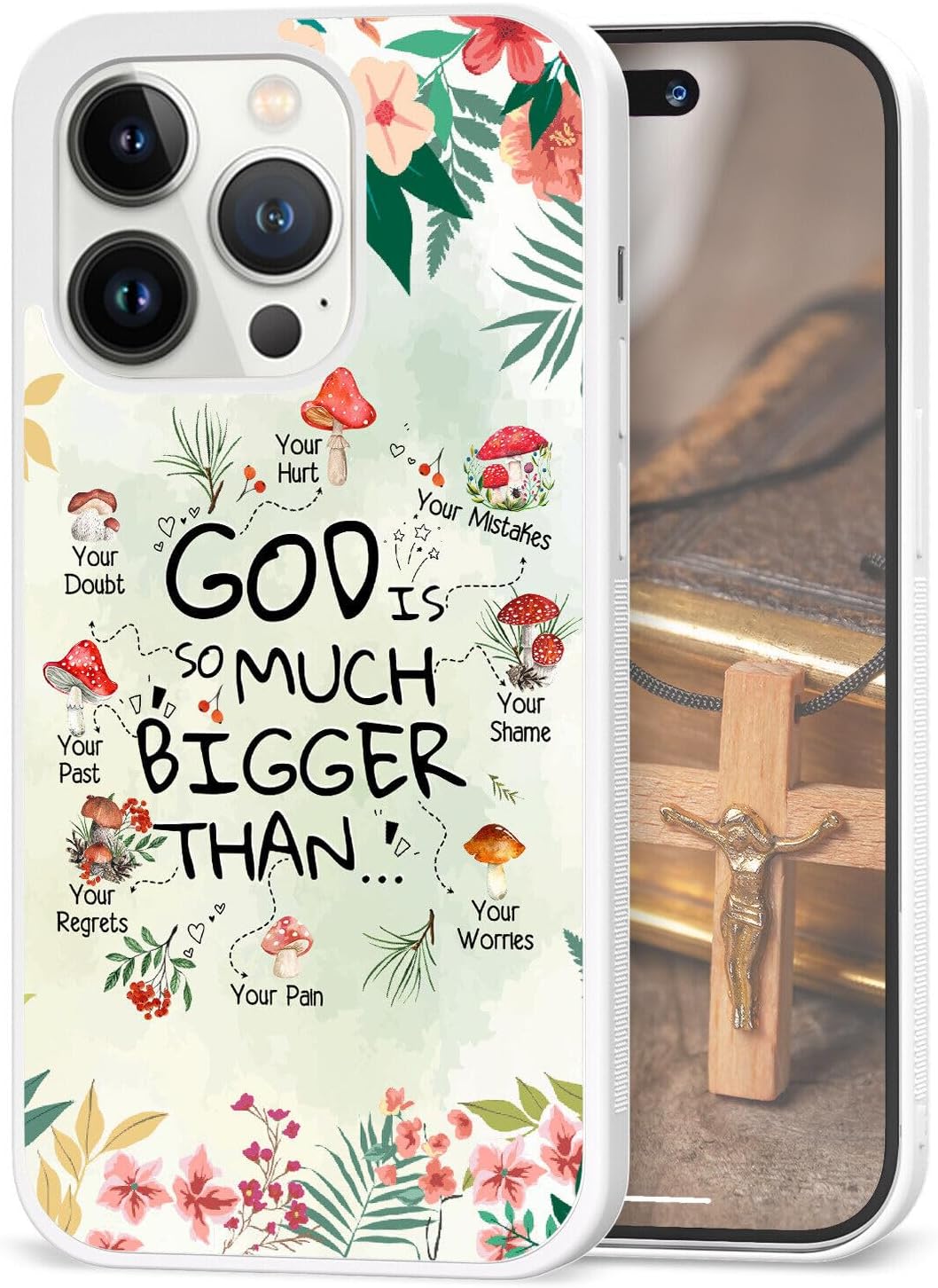 Cute Plant Lover Phone Cases for iPhone 11 12 13 14 15 16 17 Pro Max Plus Mini X 7 8 SE| for Samsung Galaxy A17 A25 A26 A33 A35 A36 | Christian Print Cover Case