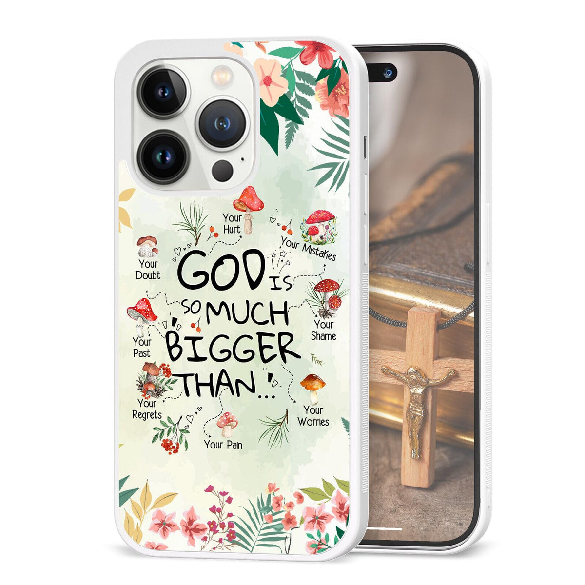 Cute Plant Lover Phone Cases for iPhone 11 12 13 14 15 16 17 Pro Max Plus Mini X 7 8 SE| for Samsung Galaxy A17 A25 A26 A33 A35 A36 | Christian Print Cover Case