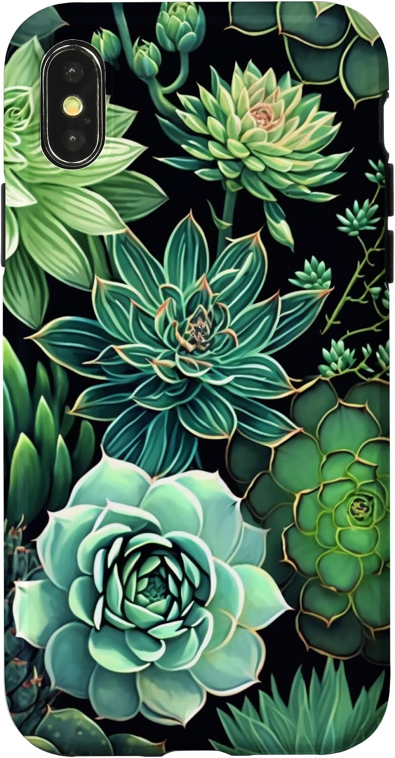 Succulent Plant Botanical Green Floral Pattern Flower Cactus Case for iPhone Air