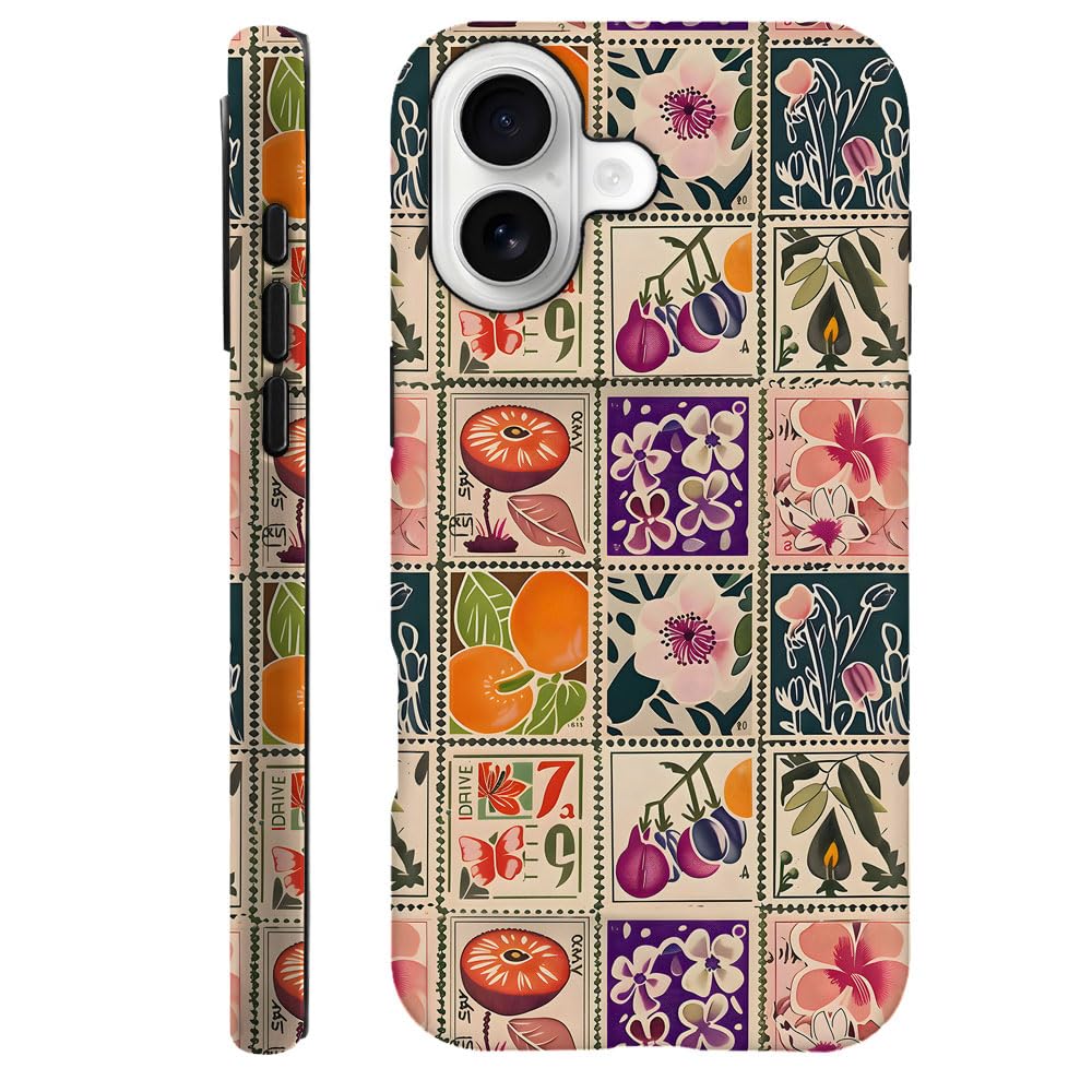 Case Compatible with iPhone 17 Pro,Fall Prevention Hybrid 2-Layer Hard Shell Phone Cover for Girls Boys,Collage European Disco