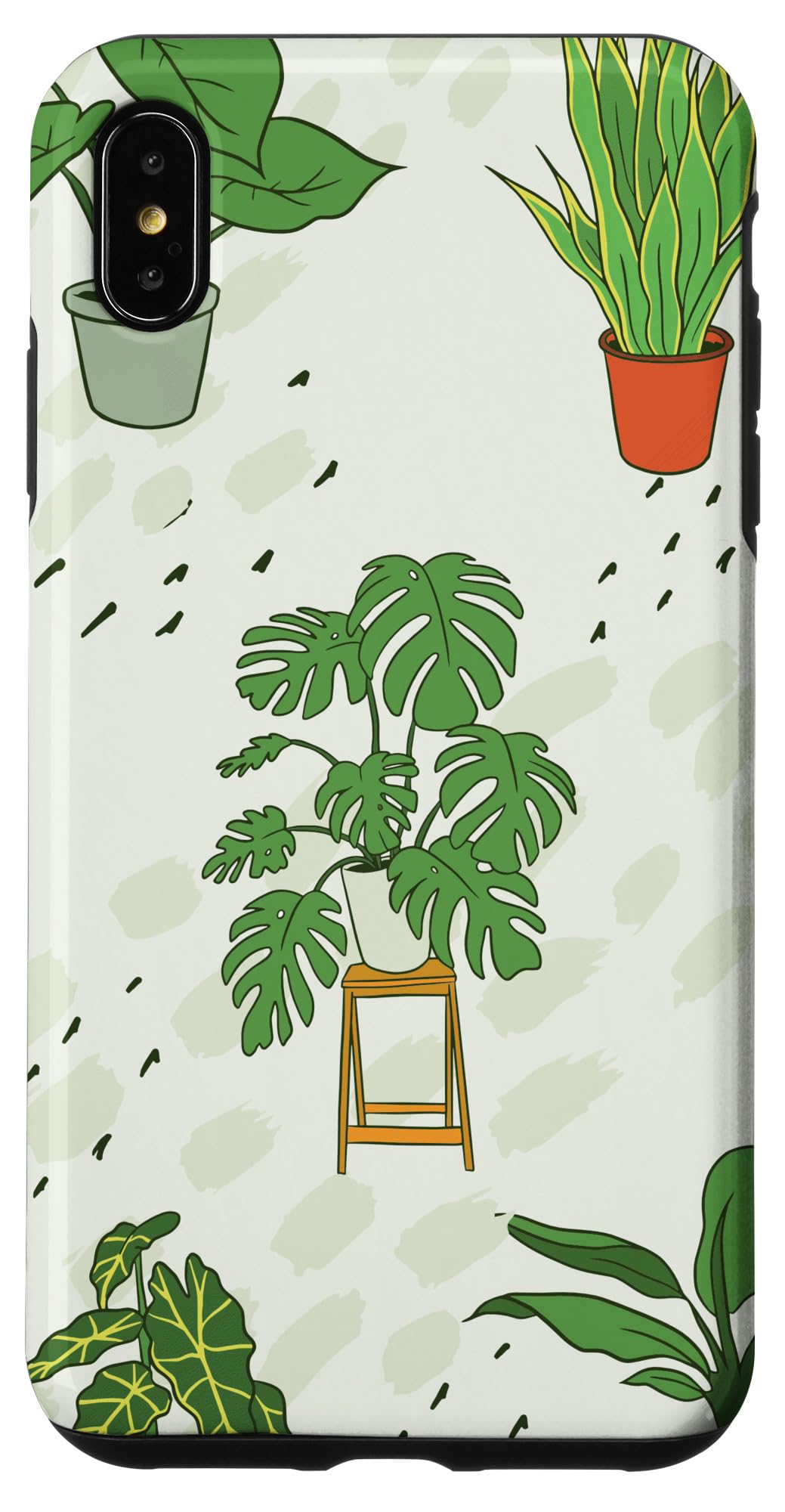 Monstera plant Houseplant Illustrations | Boho Nature Leaf Case for iPhone 15