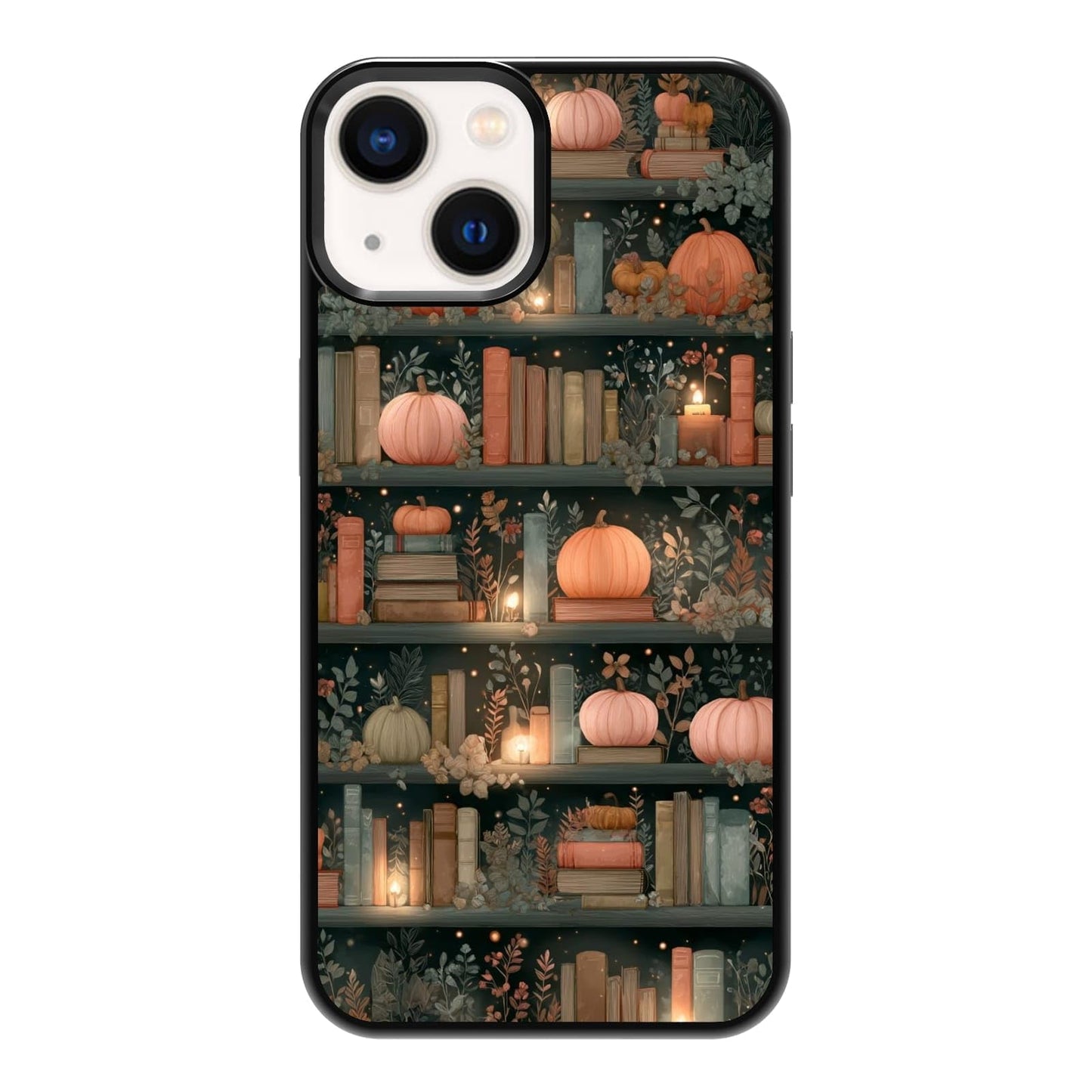 Plant Parent Bookshelf Botanical Greenery Library Phone Case, Shockproof Protective Cover for iPhone 11 12 13 14 15 16 17 Pro Max Plus Mini XR 7 8 SE