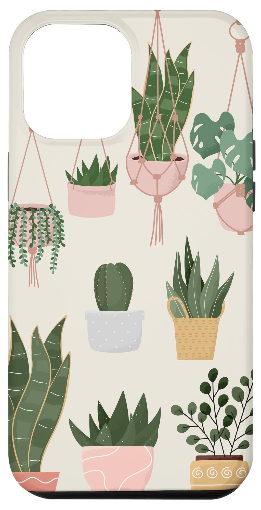 Boho Indoor and Outdoor Plant Illustrations Nature Art Phone Case for iPhone 15 Pro Max