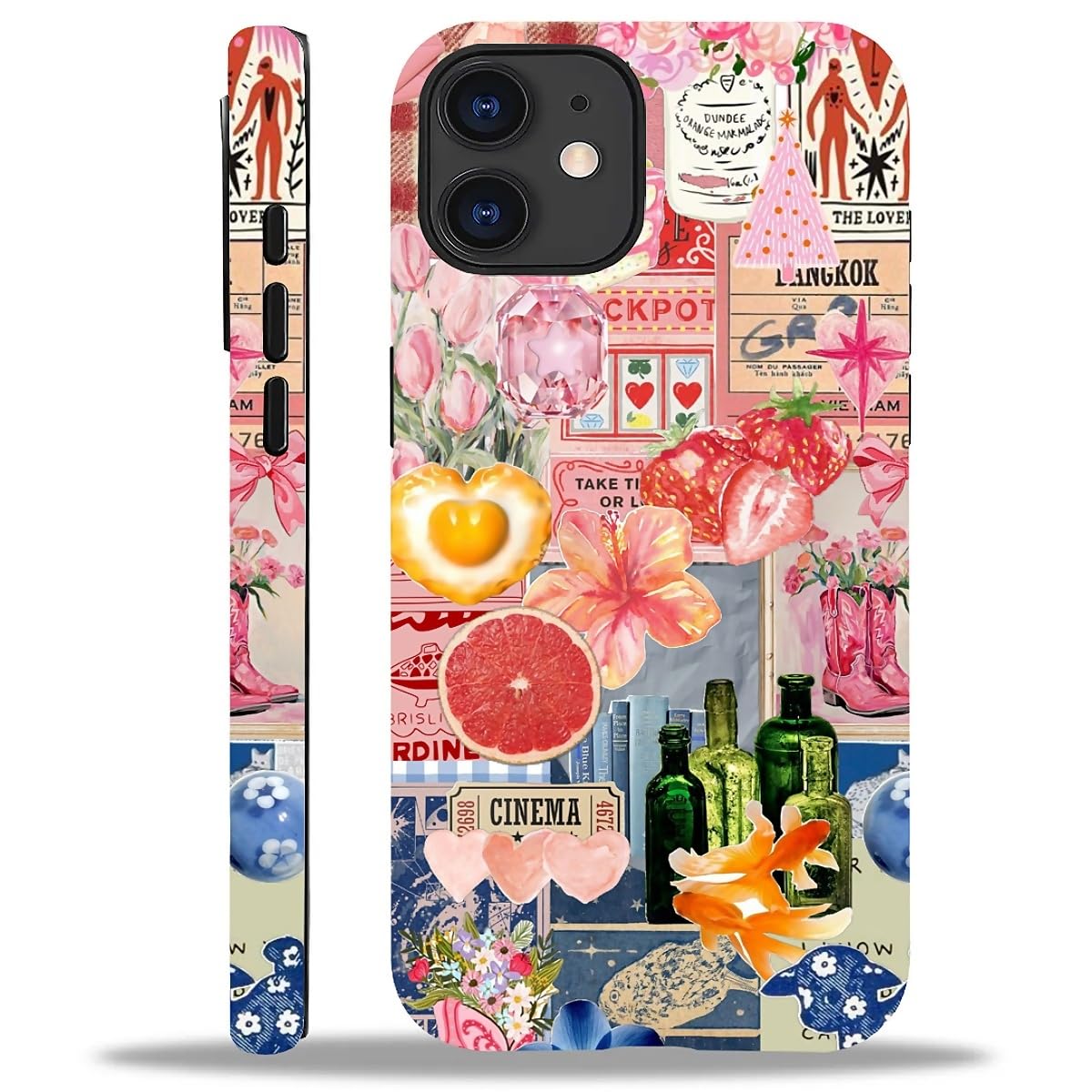 Case for iPhone 16 Pro Max,Aesthetic Frog Pond Splice Exquisitely Pattern Double Protective Phone Cover Cases Soft Silicone for iPhone 16 Pro Max