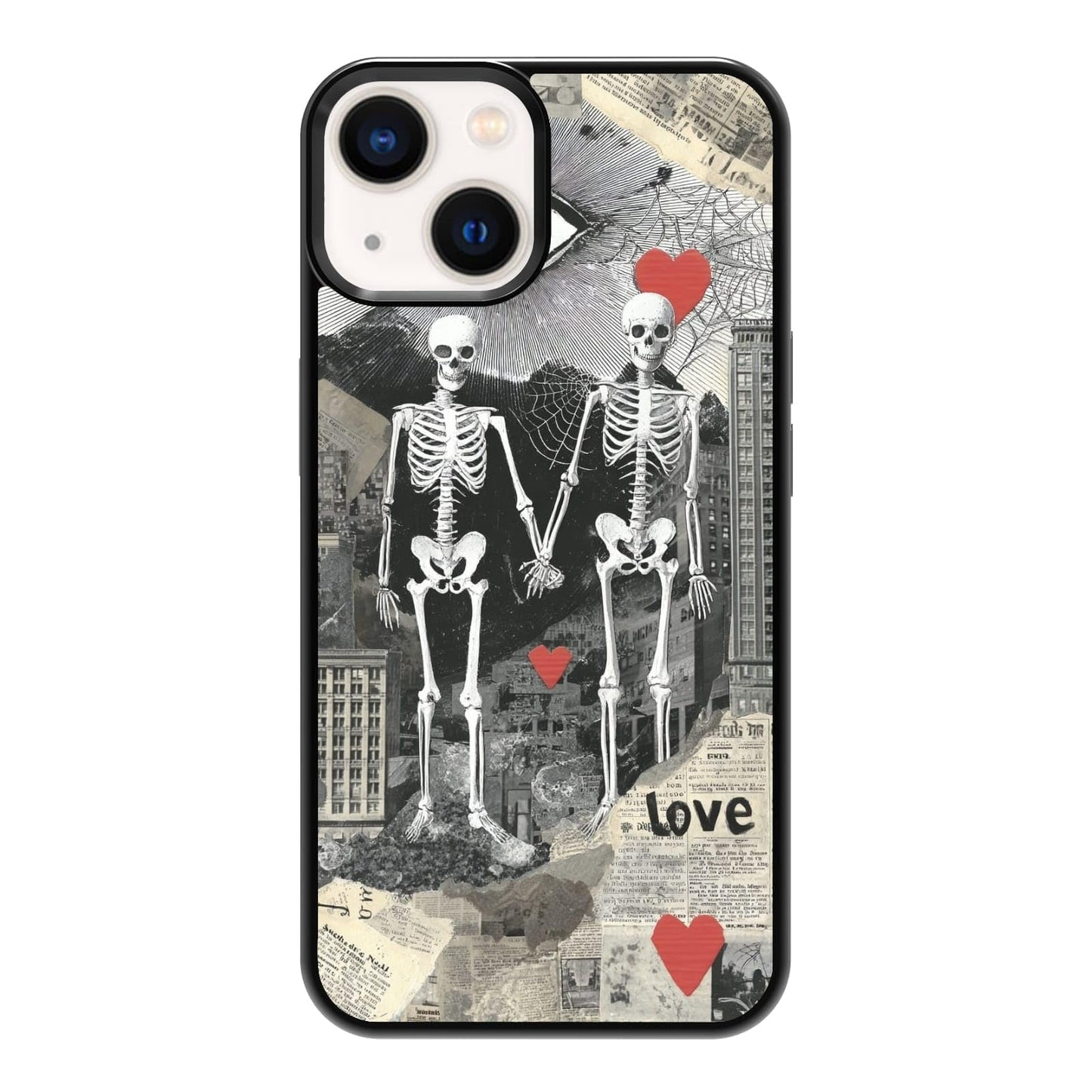 Dark Botanical Wildflower Forest Green Leaf White Blossom Nature Art Phone Case, Shockproof Protective Cover for iPhone 11 12 13 14 15 16 17 Pro Max Plus Mini XR 7 8 SE