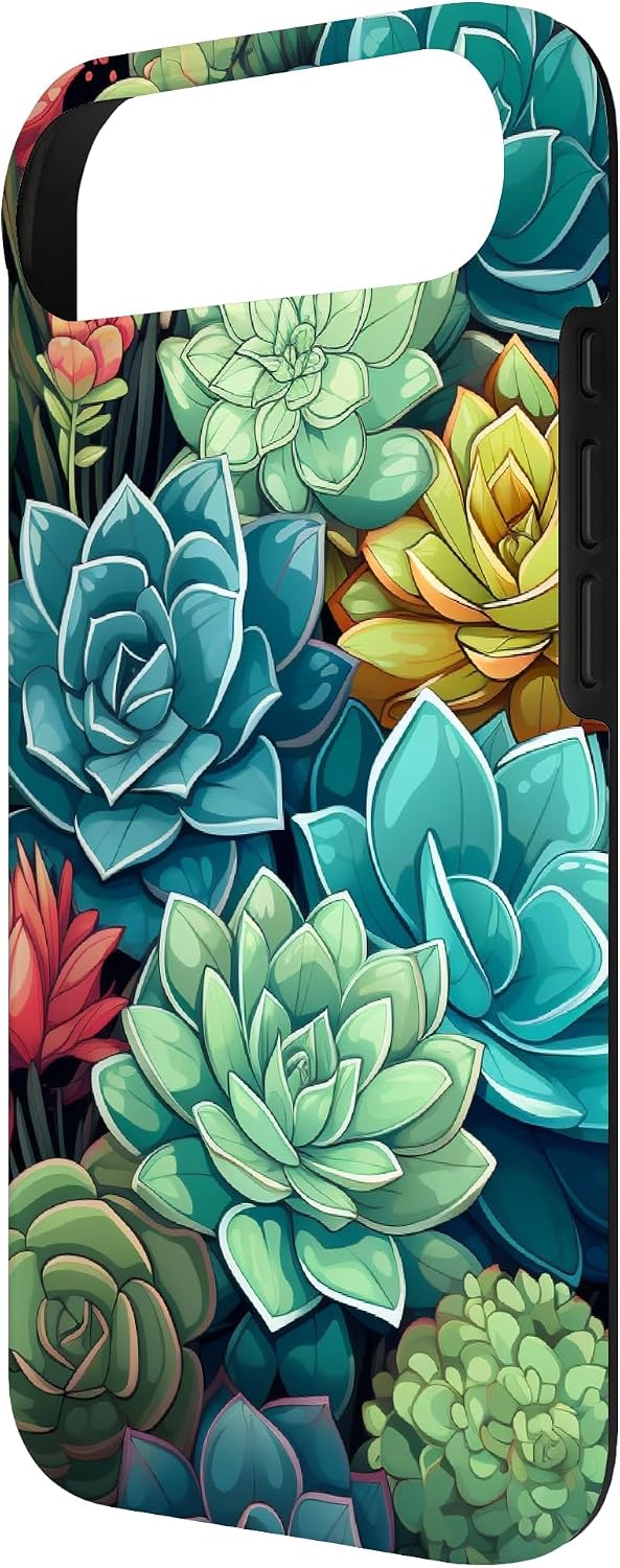 Succulent Plant Botanical Green Floral Pattern Flower Cactus Case for iPhone Air