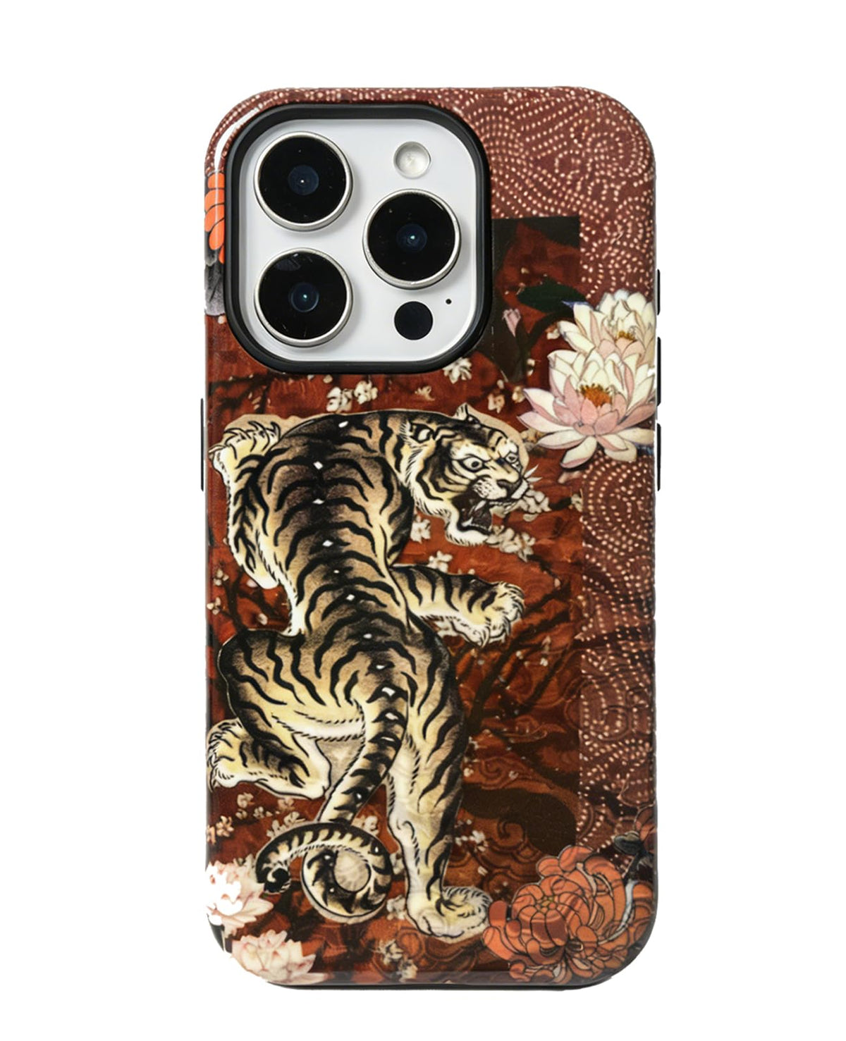 for iPhone 17 Pro Case Cute Retro Chinese-Style Tiger Phone Case Made of Hard PC Material, It Provides Full Protection with A Glossy Finish for Women (Green, iPhone 17 Pro)