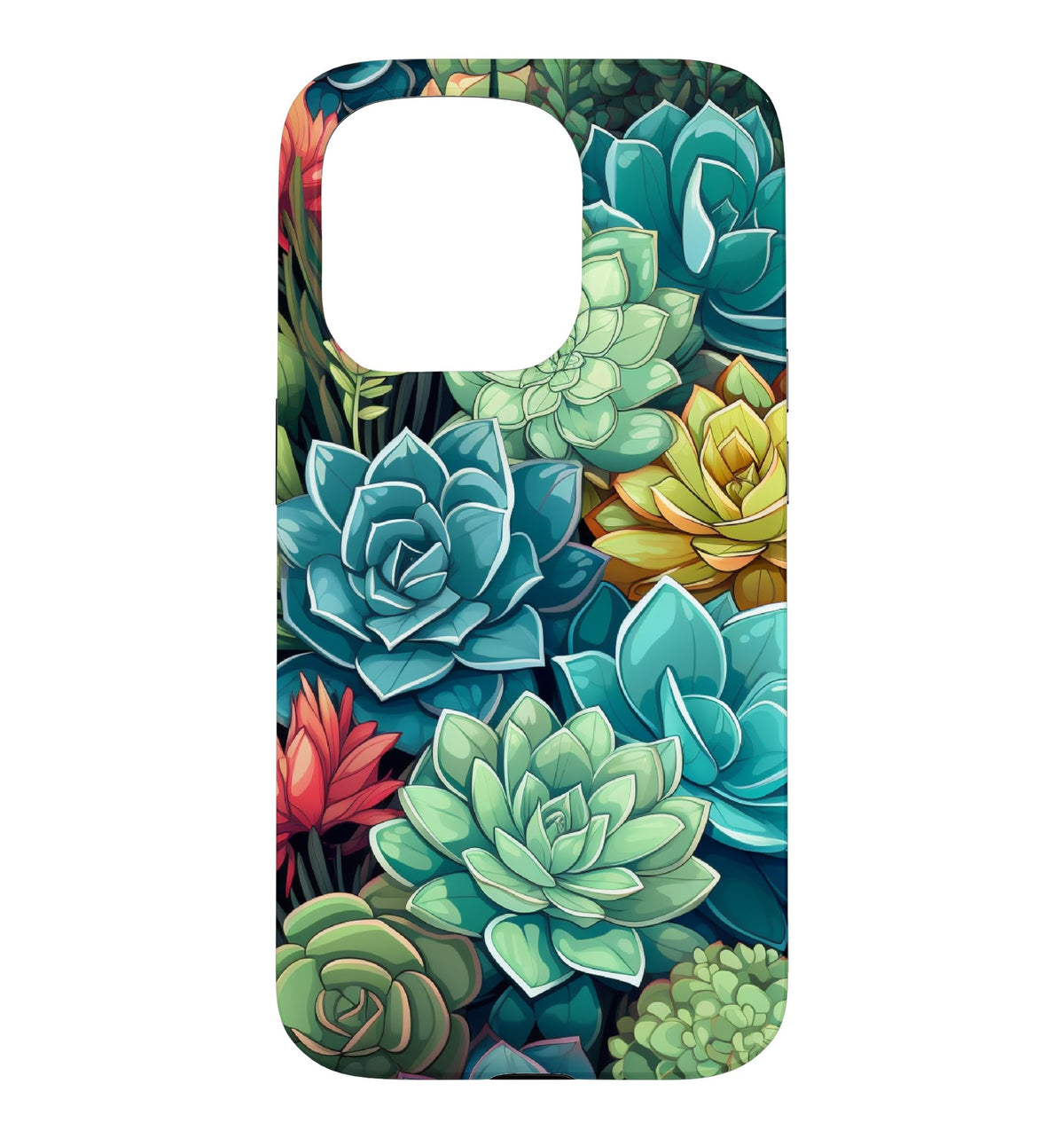 Succulent Plant Botanical Green Floral Pattern Flower Cactus Case for iPhone Air