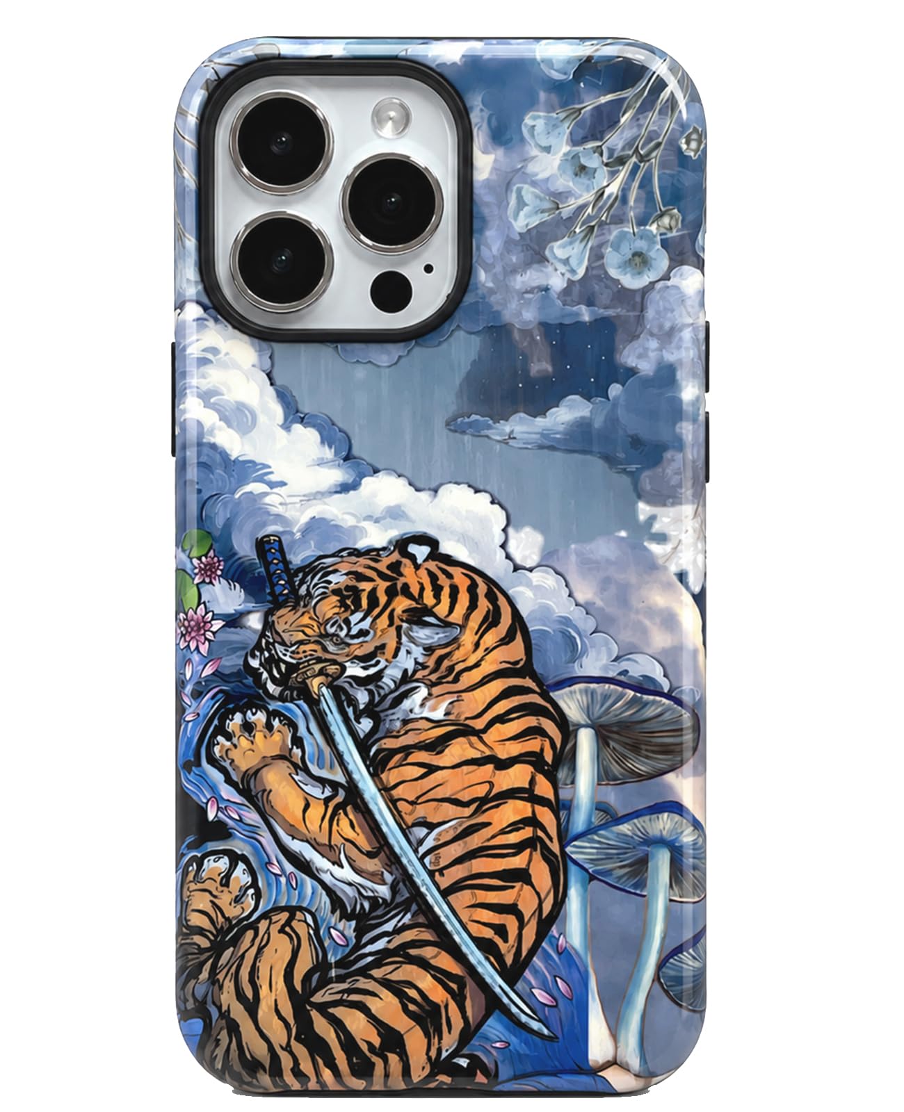 for iPhone 17 Pro Case Cute Retro Chinese-Style Tiger Phone Case Made of Hard PC Material, It Provides Full Protection with A Glossy Finish for Women (Green, iPhone 17 Pro)