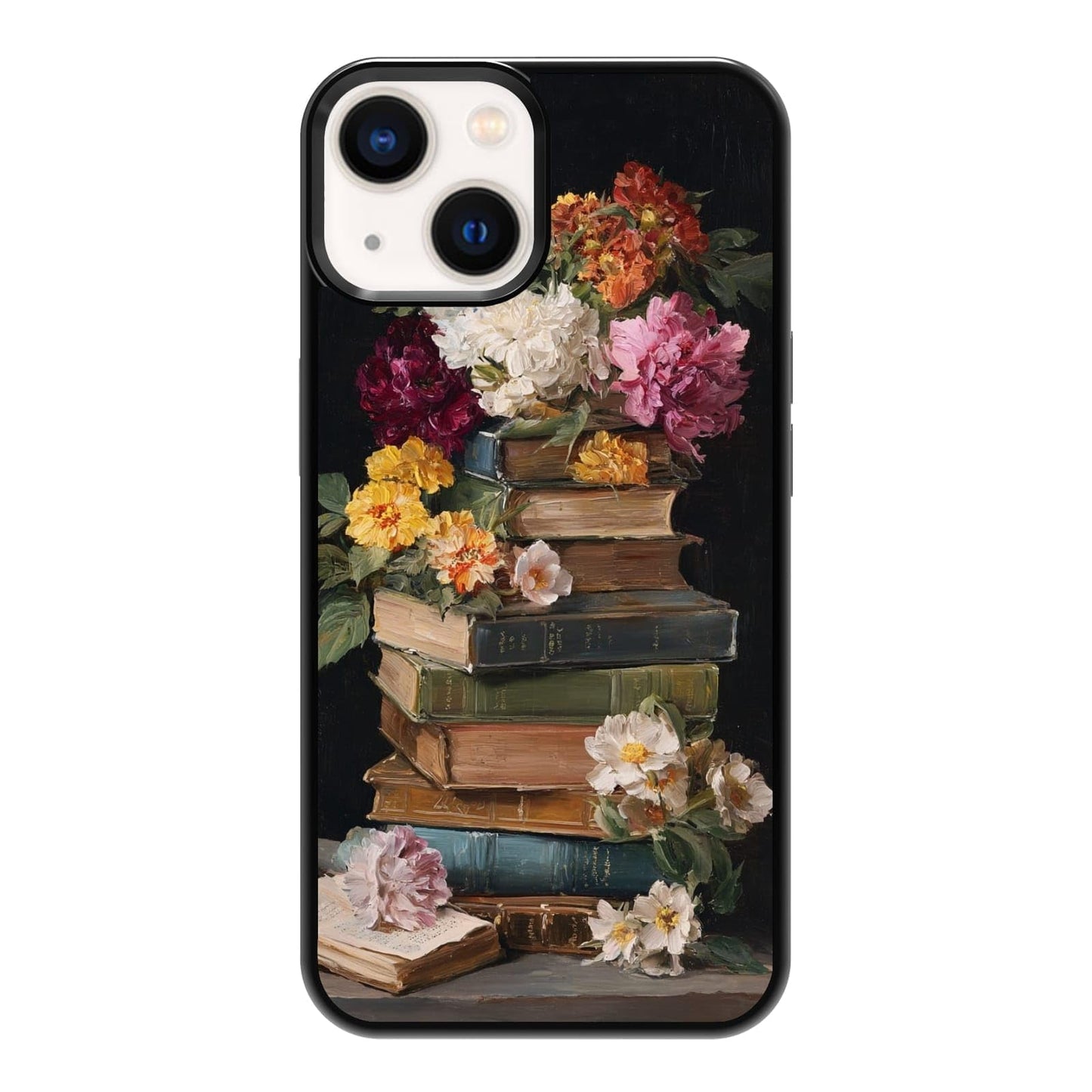 Black Cat Indoor Jungle Potted Plants Bookshelf Dark Green Botanical Urban Forest Phone Case, Shockproof Protective Cover for iPhone 11 12 13 14 15 16 17 Pro Max Plus Mini XR 7 8 SE