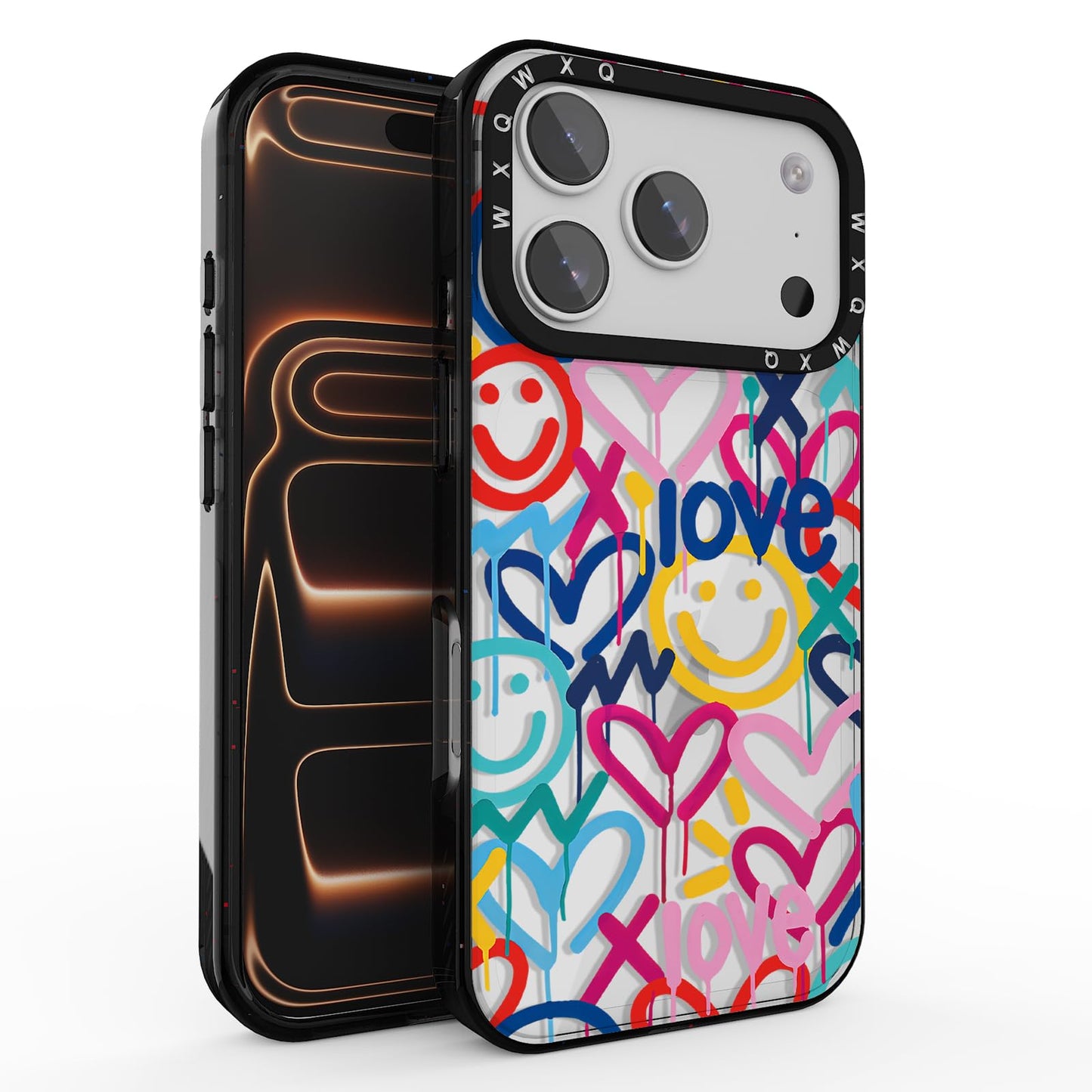 for iPhone 16 pro max Graffiti of Cartoon Animal Clear Phone Case | TPU+PC Premium Painted Anti-Drop Phone Case Superior Shock Absorption Military-Grade Drop Protection cover