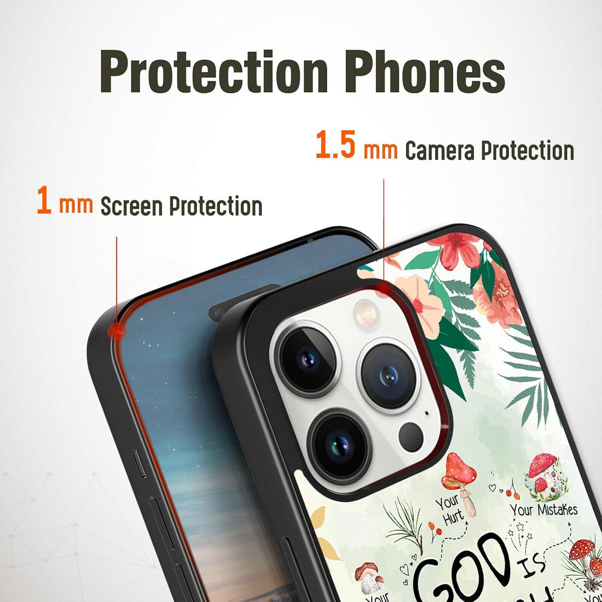 Healing Words for Anxiety Cute Plant Lover Phone Cases for Samsung S A Note Z FILP 3 4 5 6 for iPhone 8 11 12 13 14 15 16 17 Pro Max Plus Mini - Mushroom