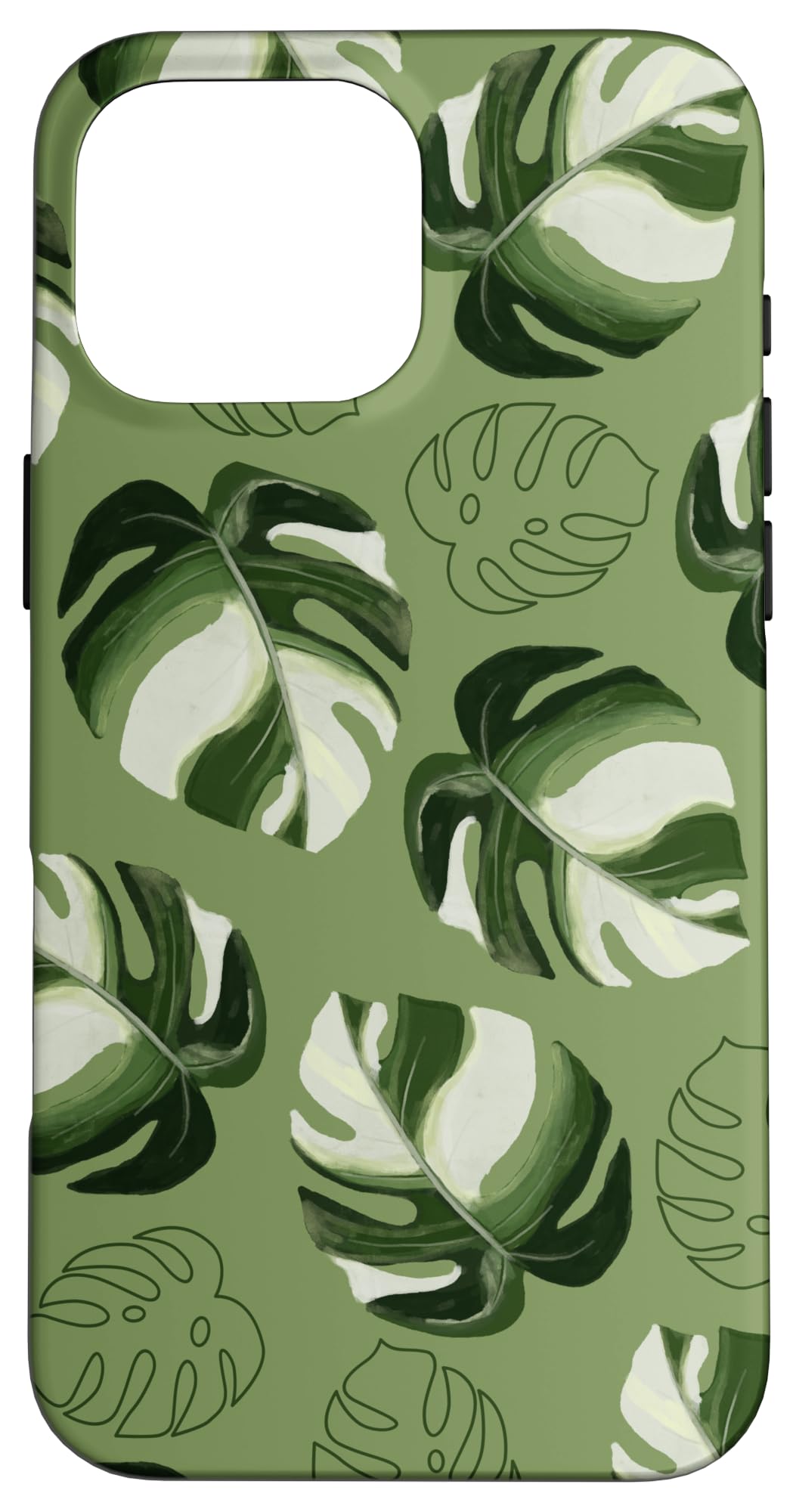 Monstera Deliciosa Leaves Plant Leaf Botanical Nature Case for iPhone 15