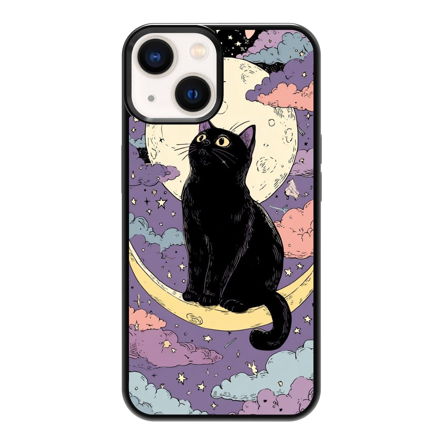 Plant Lover Black Cat Houseplants Indoor Garden Aesthetic Phone Case, Shockproof Protective Cover for iPhone 11 12 13 14 15 16 17 Pro Max Plus Mini XR 7 8 SE