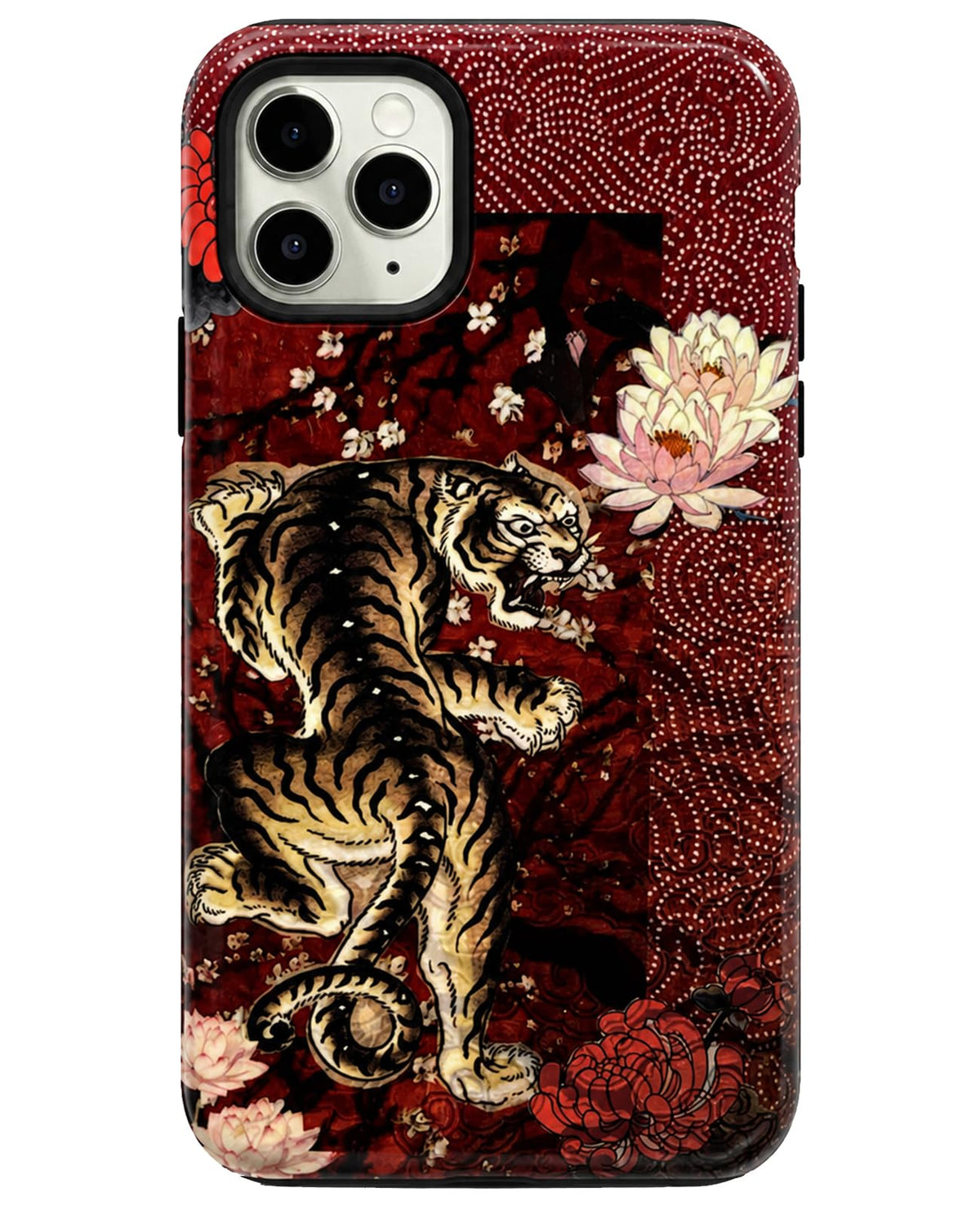 for iPhone 17 Pro Case Cute Retro Chinese-Style Tiger Phone Case Made of Hard PC Material, It Provides Full Protection with A Glossy Finish for Women (Green, iPhone 17 Pro)
