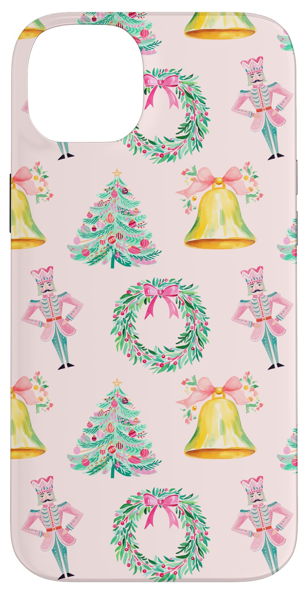 Preppy Pink Christmas Nutcracker Print Case for iPhone 15