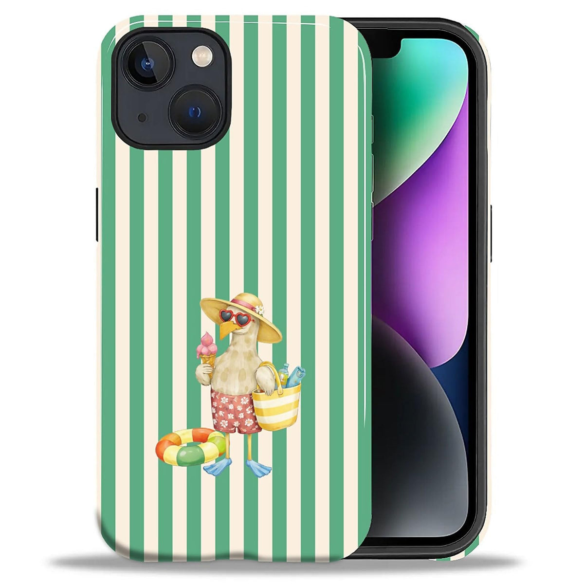 Case Compatible with iPhone 17 Pro,Double Layer Protection, Matte Finish, Anti-Drop and Anti-Fingerprint Armor -Yellow Striped Taco Vacation Sausage Dog Collage