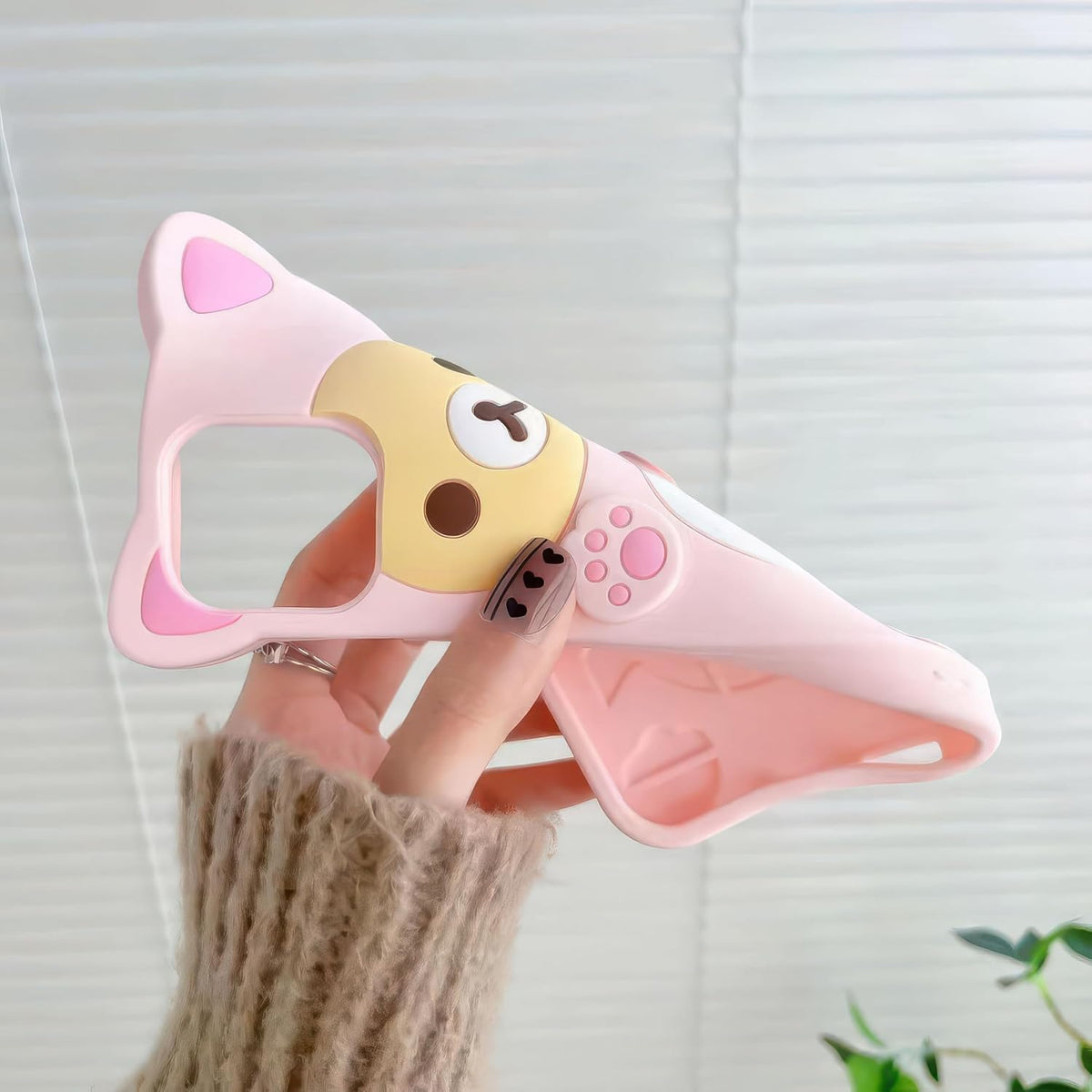 IAIYOXI 3D Cute Cartoon Bear Phone Case for iPhone 14 - Fashionable and Stylish - Funny Pink Bear Design - Soft TPU Protective Case - Kawaii Silicone Cover for Women, Girls, and Kids